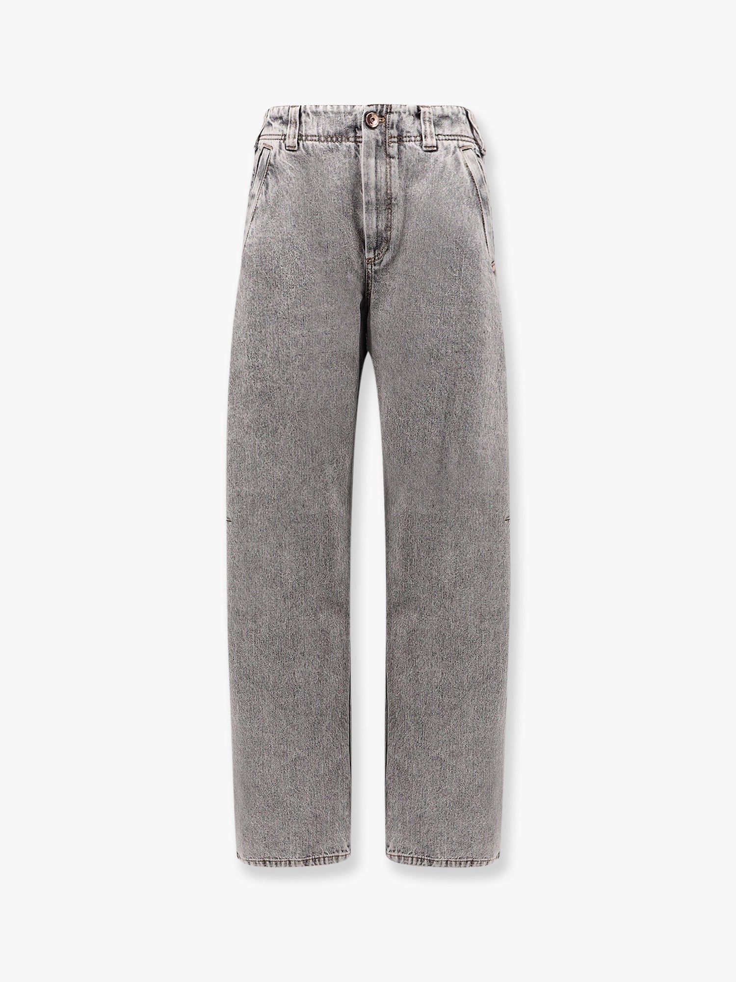 Brunello Cucinelli Gebogene graue Jeans