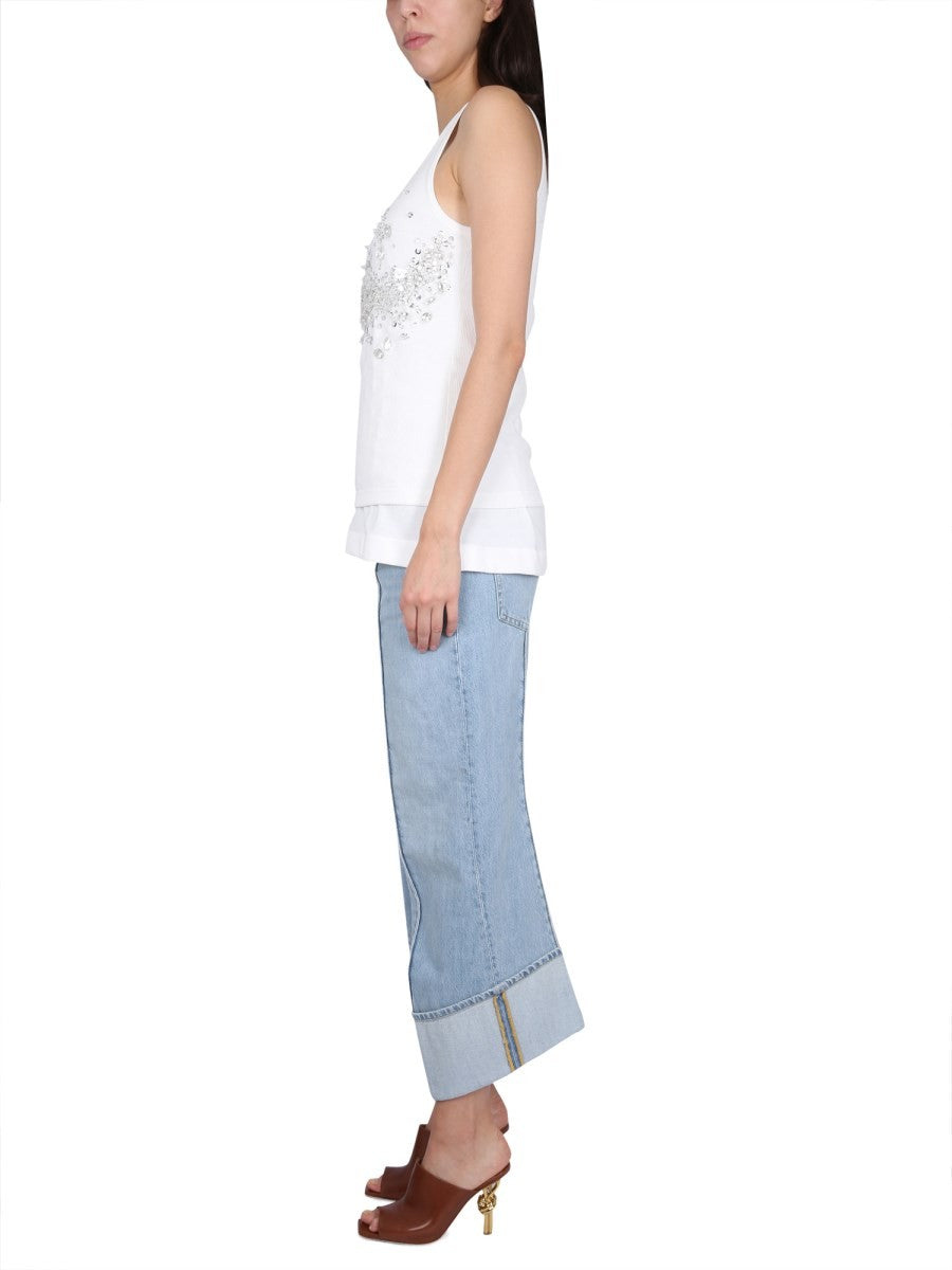 Bottega Veneta JEANS MIT GEBOGENEN LINIEN