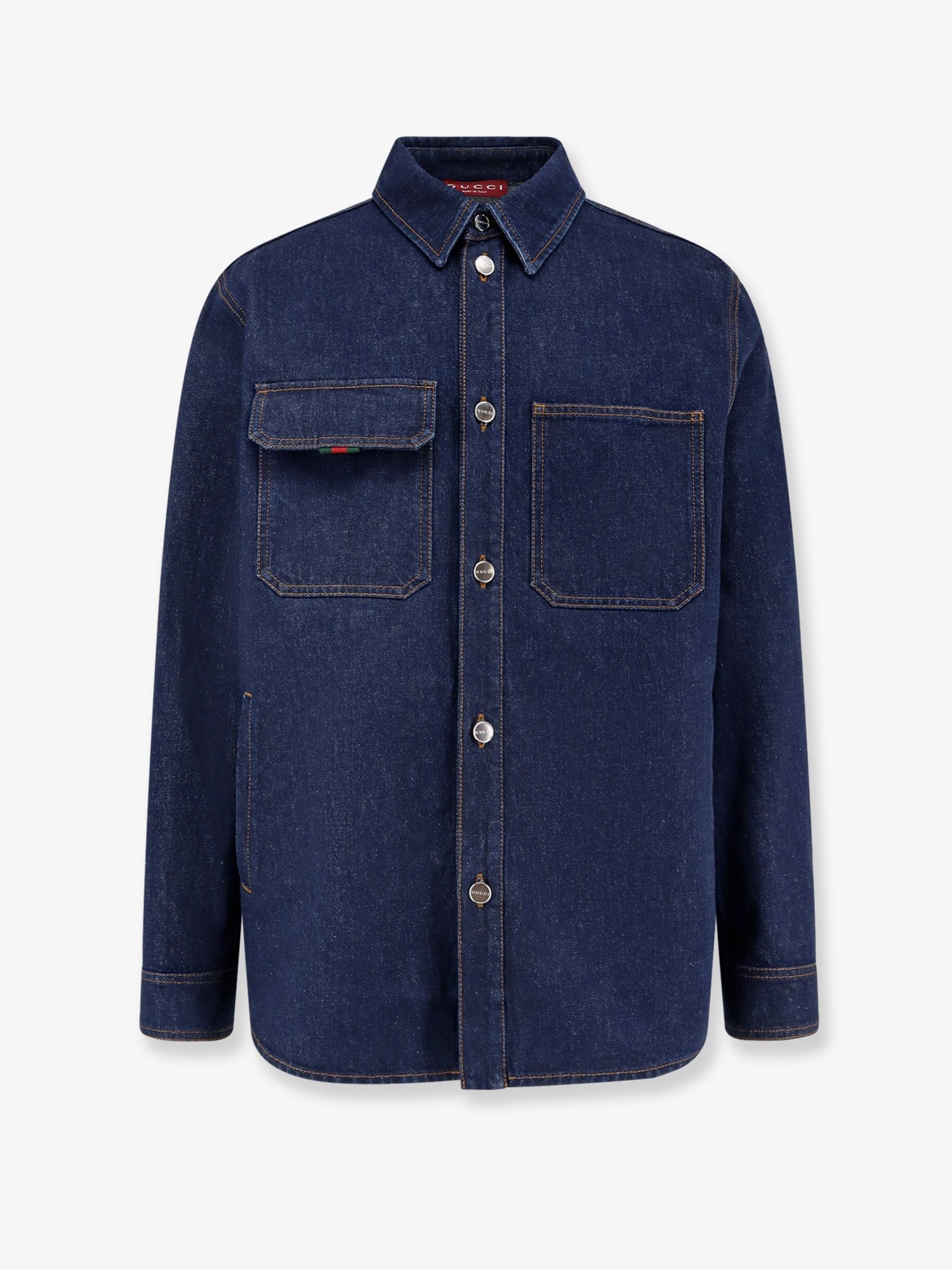 Gucci قميص دينم داكن