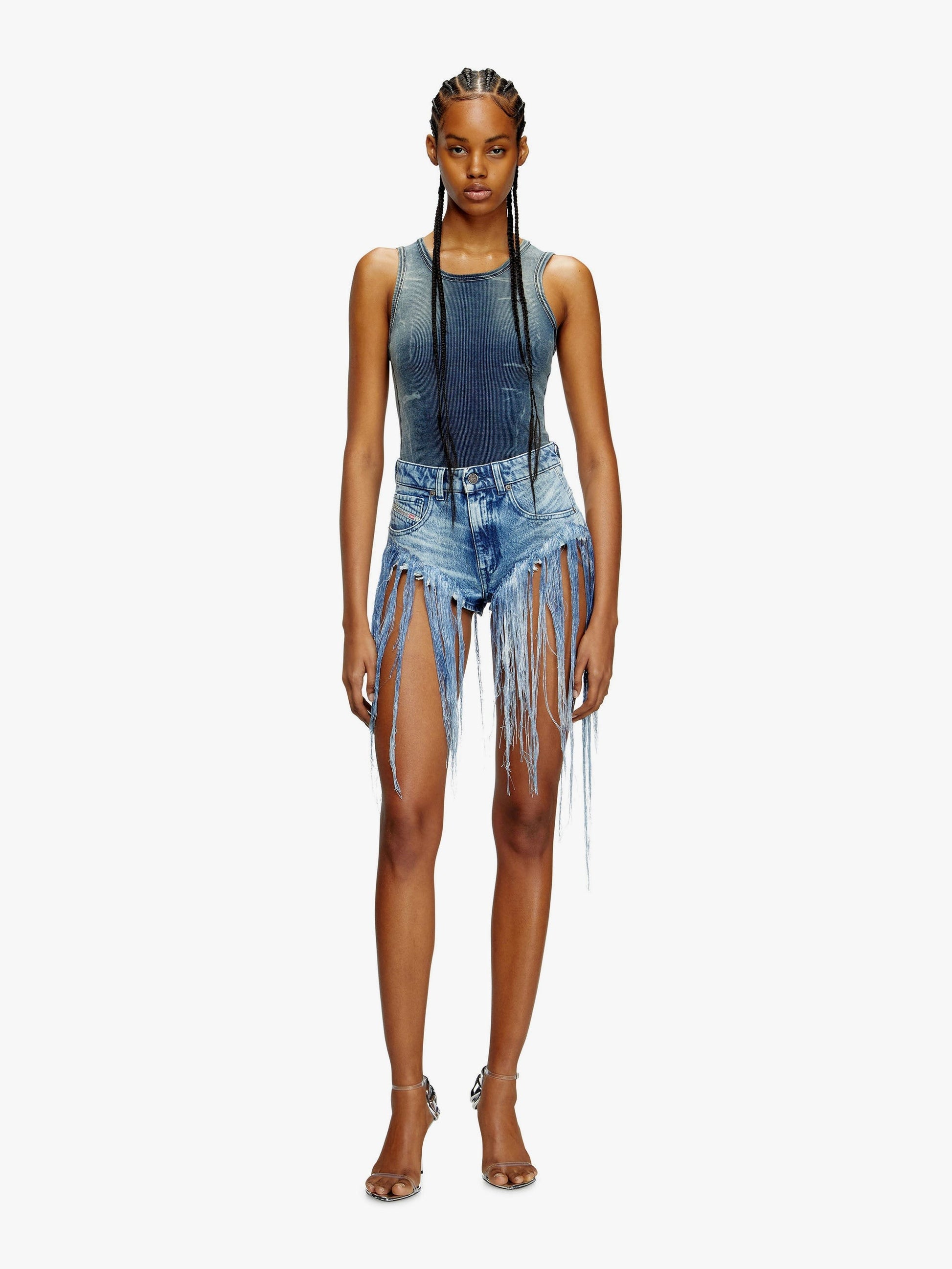 Diesel De jizz fsg džínové šortky s efektem zničení