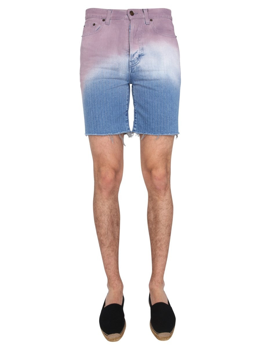 Saint Laurent BERMUDY S DEGRADOVANÝM POTISKEM