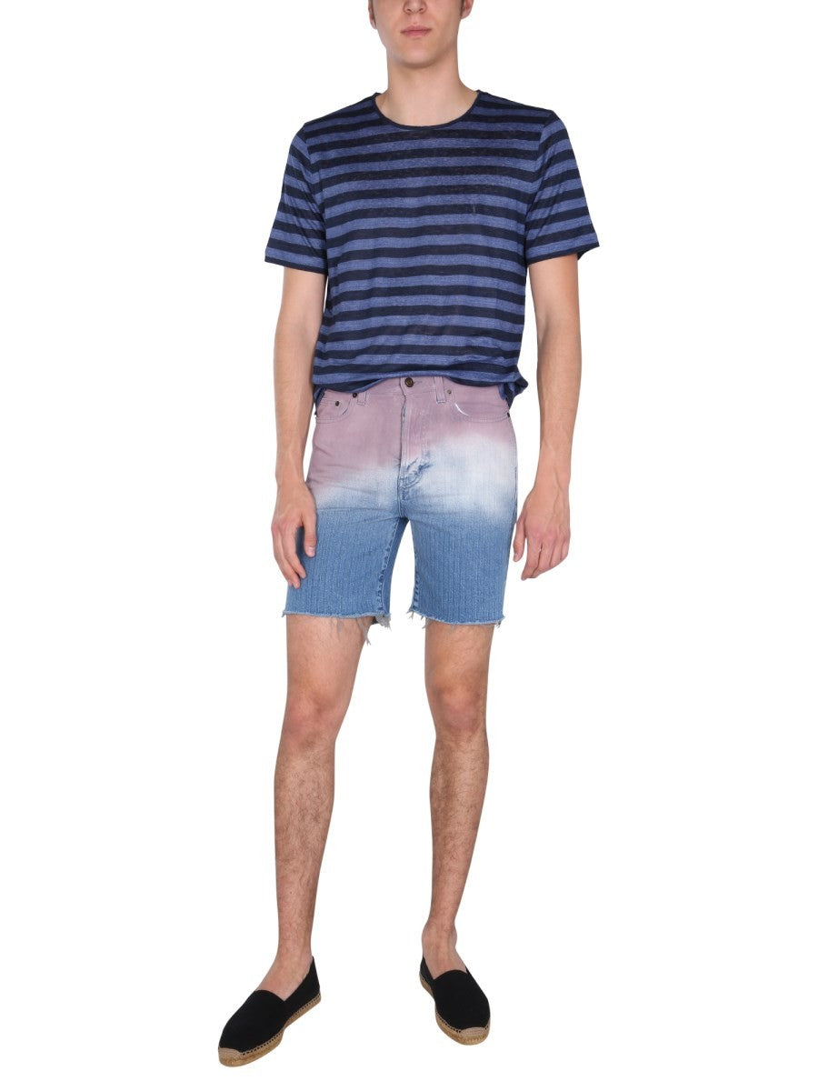 Saint Laurent BERMUDY S DEGRADOVANÝM POTISKEM