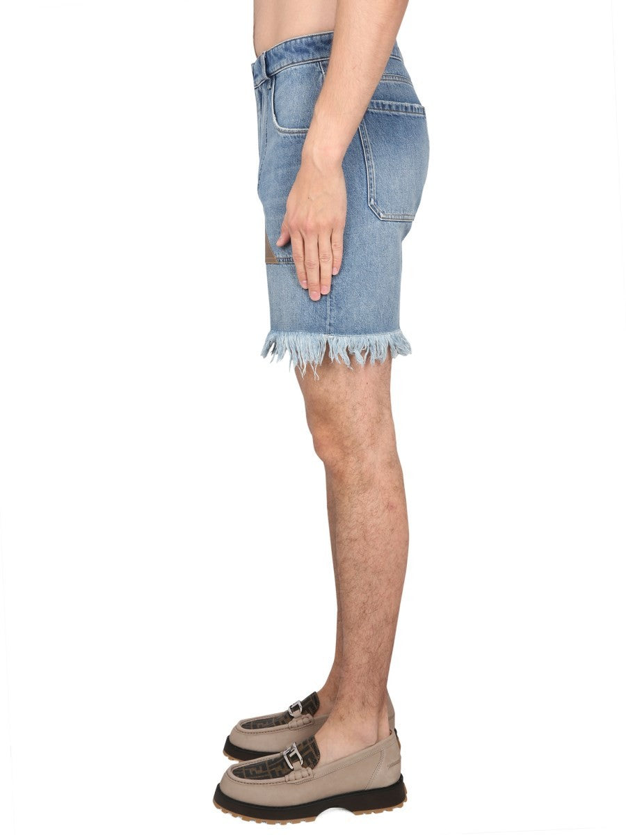Fendi DENIMOWE SZORTY BERMUDY
