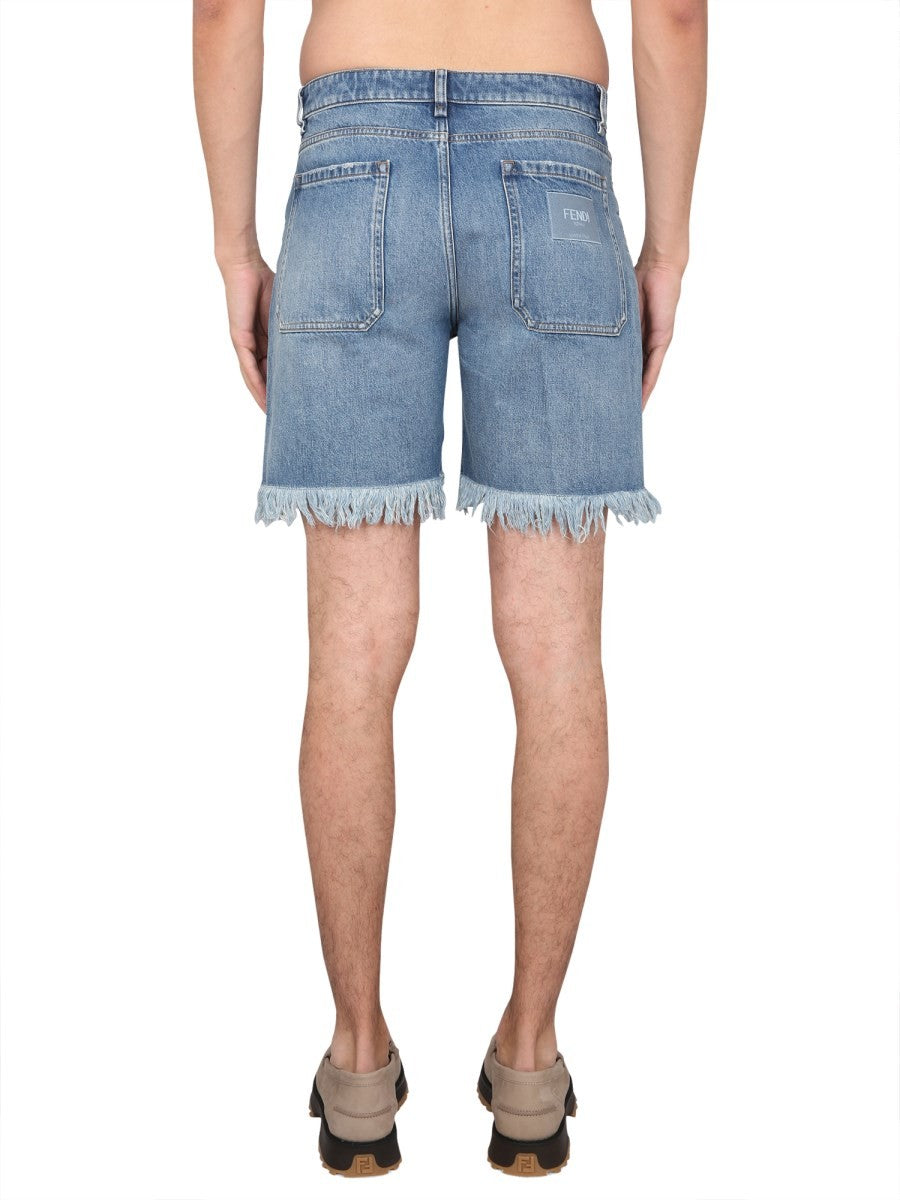 Fendi DENIMOWE SZORTY BERMUDY