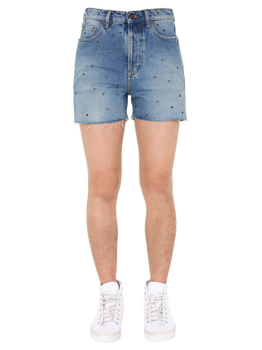 Saint Laurent DŽÍNOVÉ BERMUDY