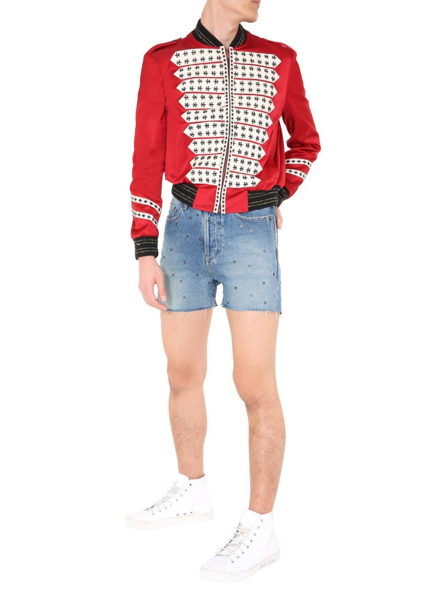Saint Laurent DŽÍNOVÉ BERMUDY