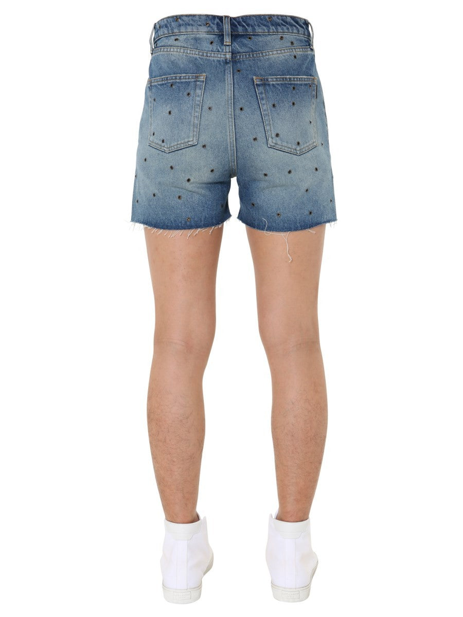 Saint Laurent DŽÍNOVÉ BERMUDY