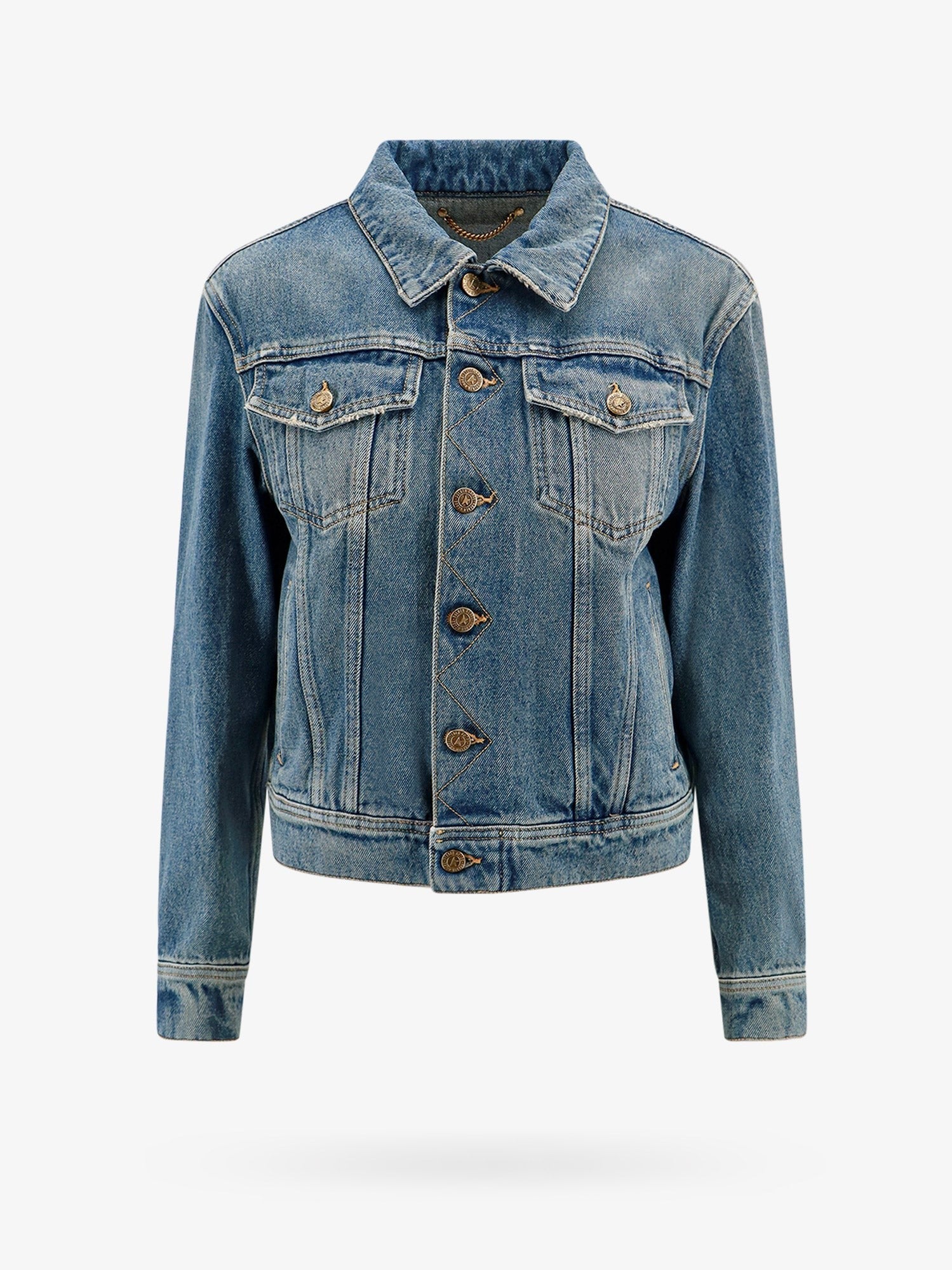 Golden Goose Deluxe Brand Denim jacket with embroidered monogram
