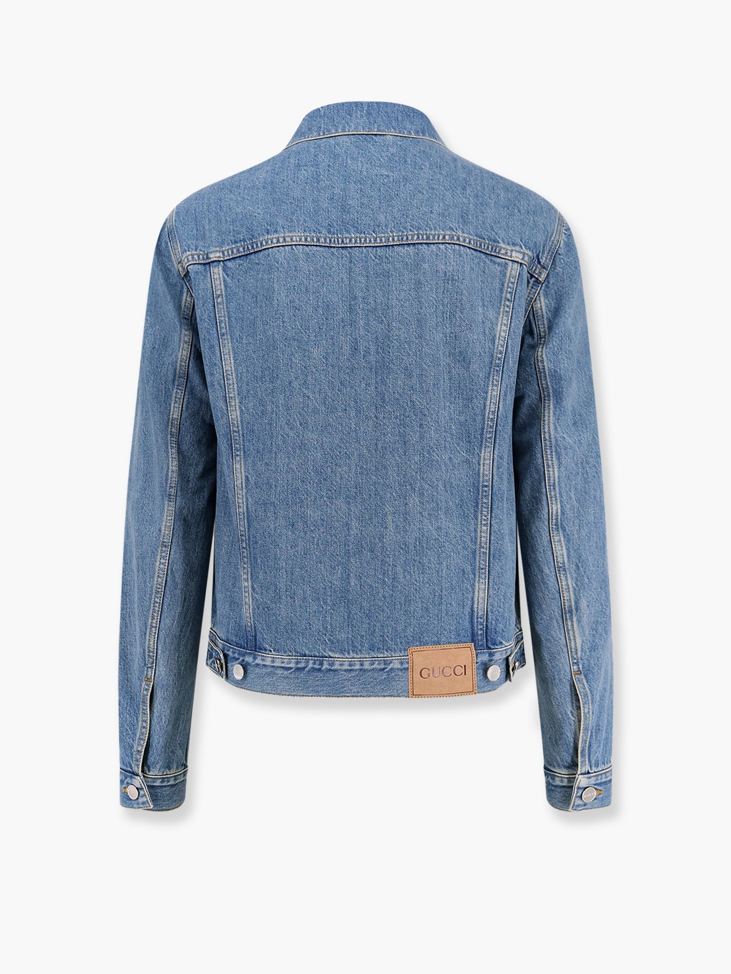 Blouson en jean Gucci avec double G gravé au laser