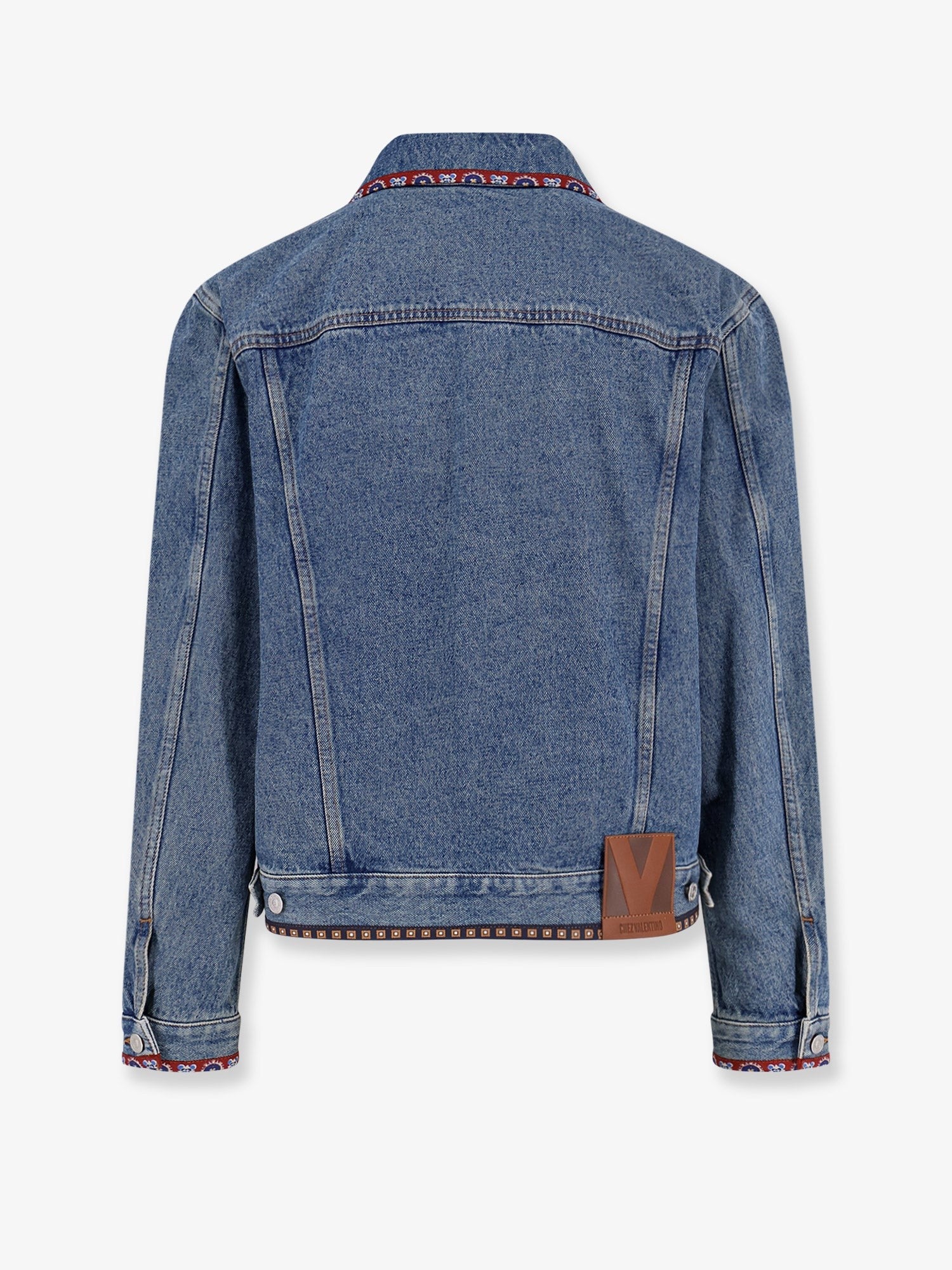 Valentino Jeansjacke mit mehrfarbiger Stickerei