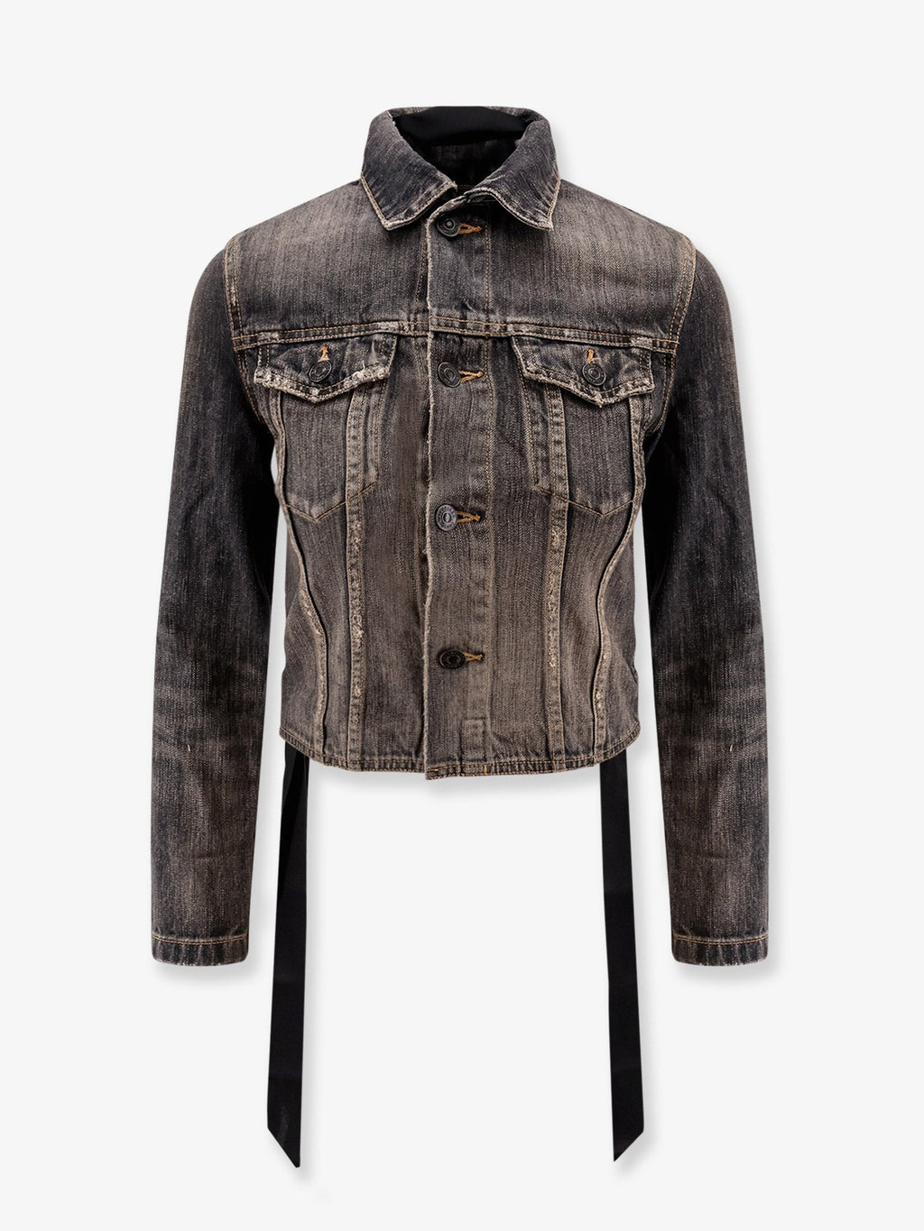 Balenciaga Giacca di jeans con lacci in raso