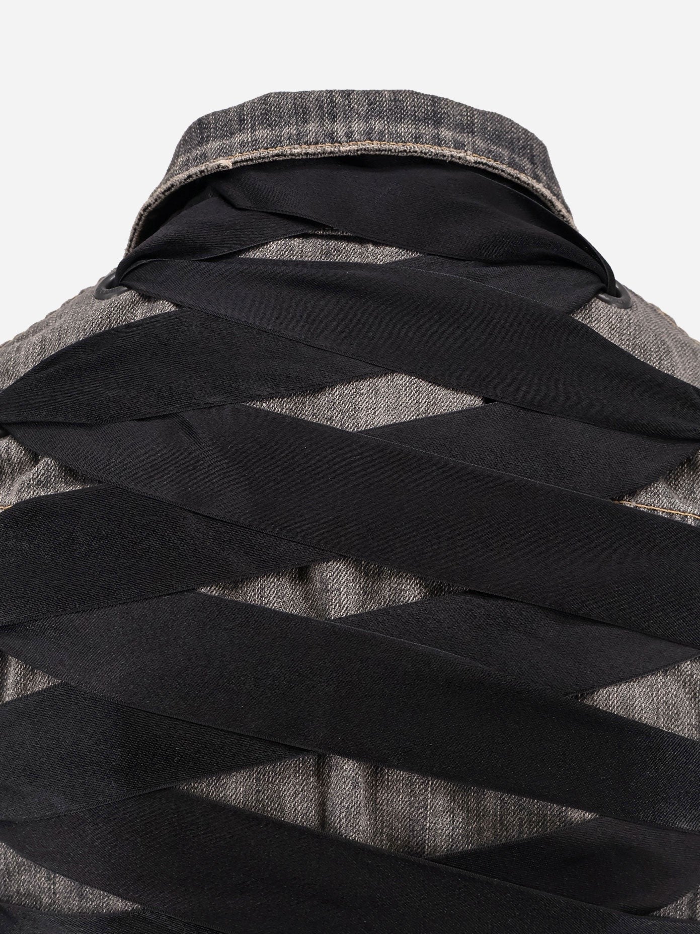 Balenciaga Jeansjacke mit Satinbändern