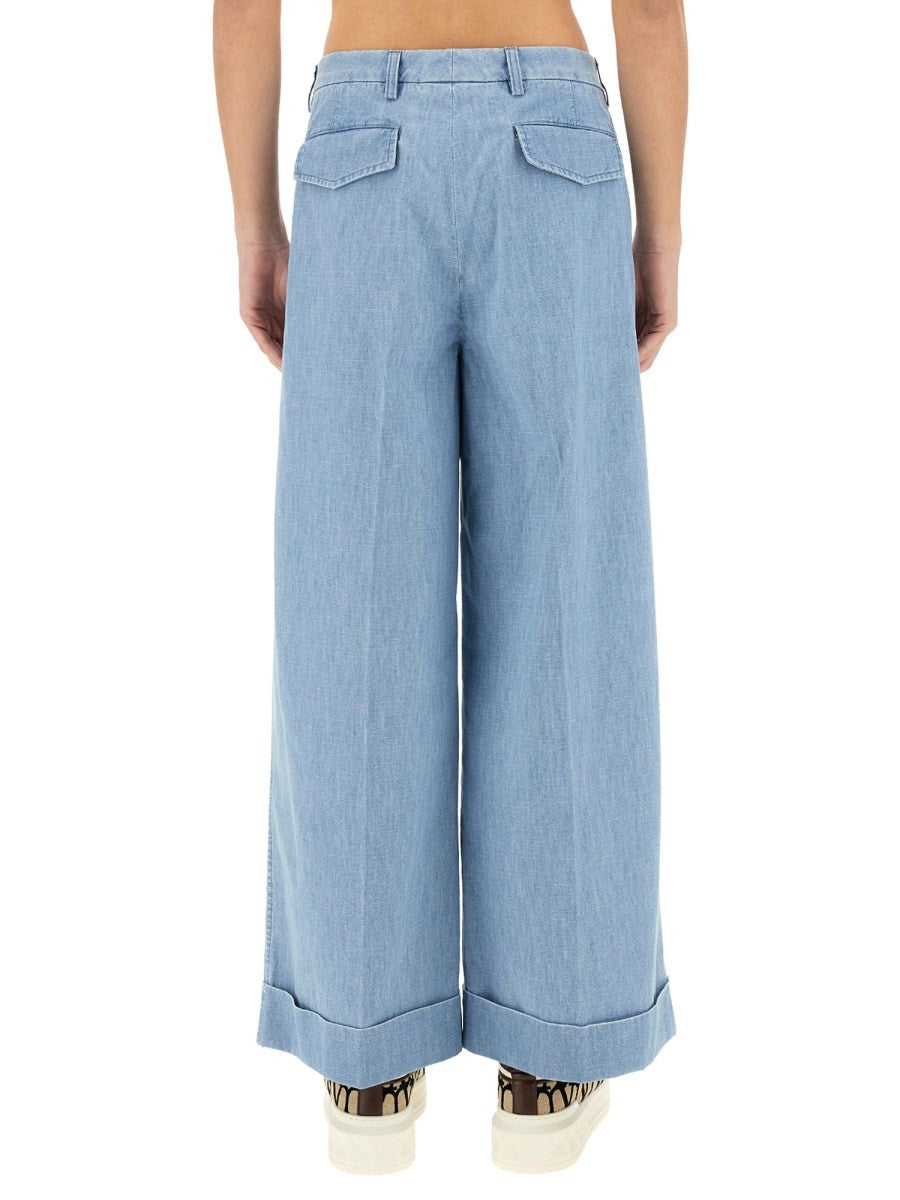Valentino DENIM PANTS WITH LAPELS