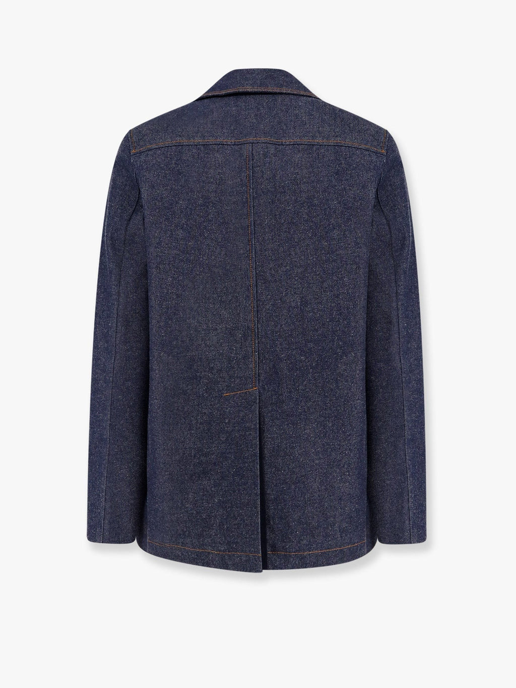 Caban en jean Gucci avec surpiqûres contrastantes