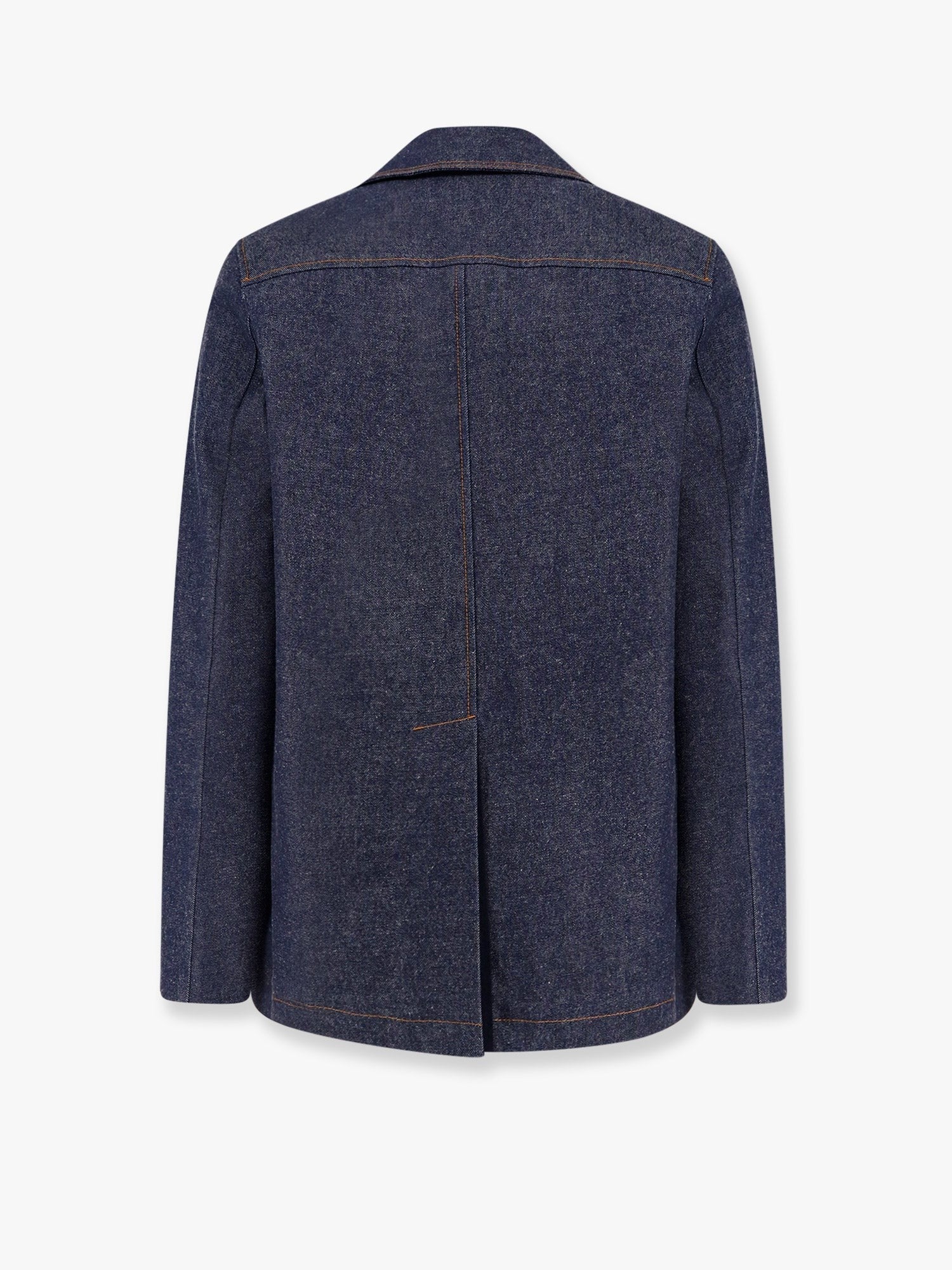 Caban en jean Gucci avec surpiqûres contrastantes