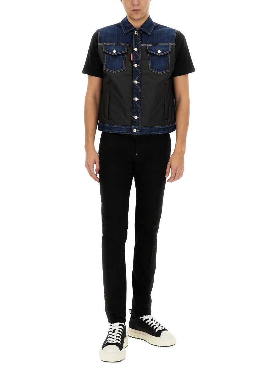 Dsquared2 DENIM PUFFER VEST