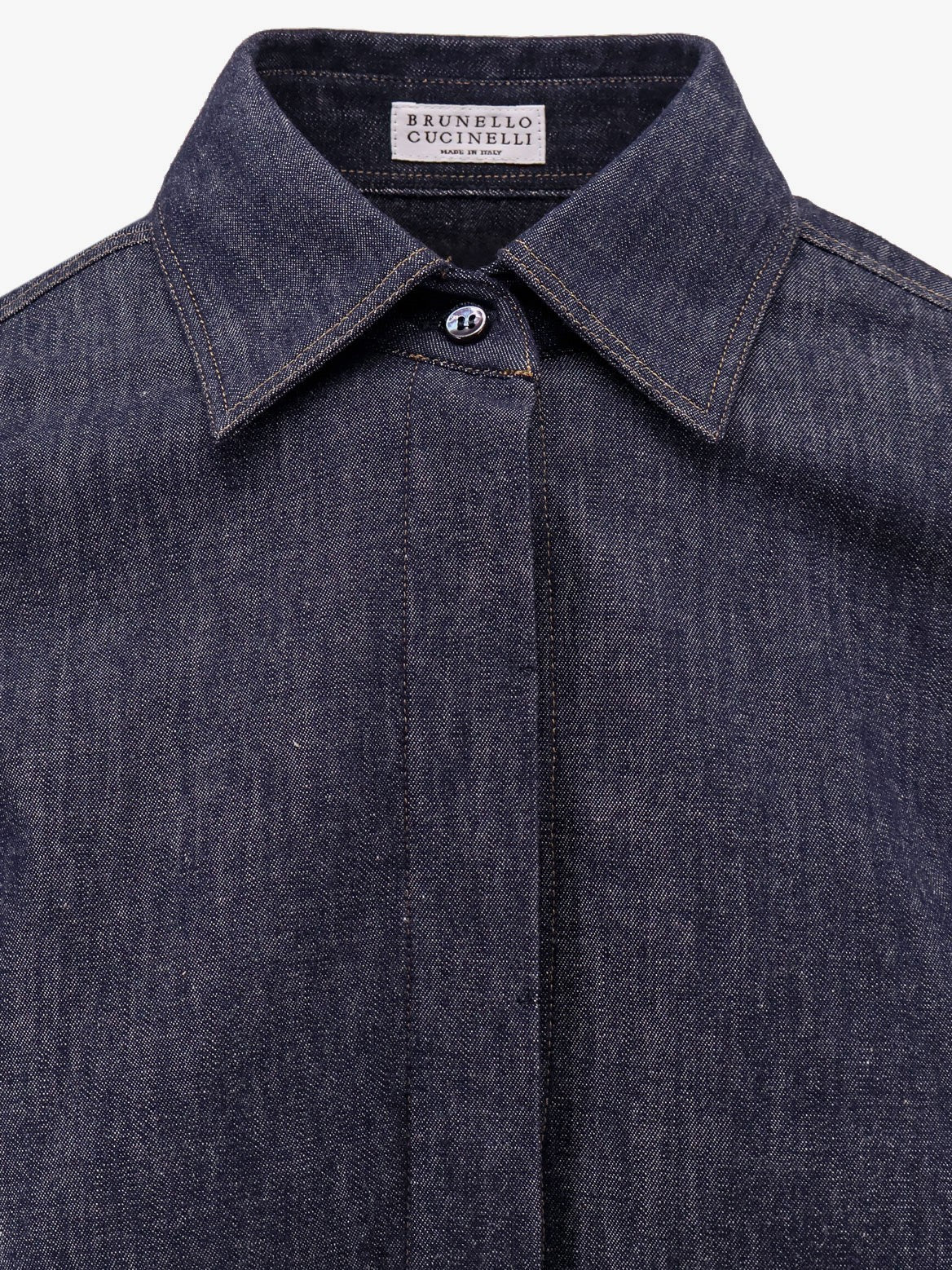 Brunello Cucinelli Denim shirt with contrasting stitching