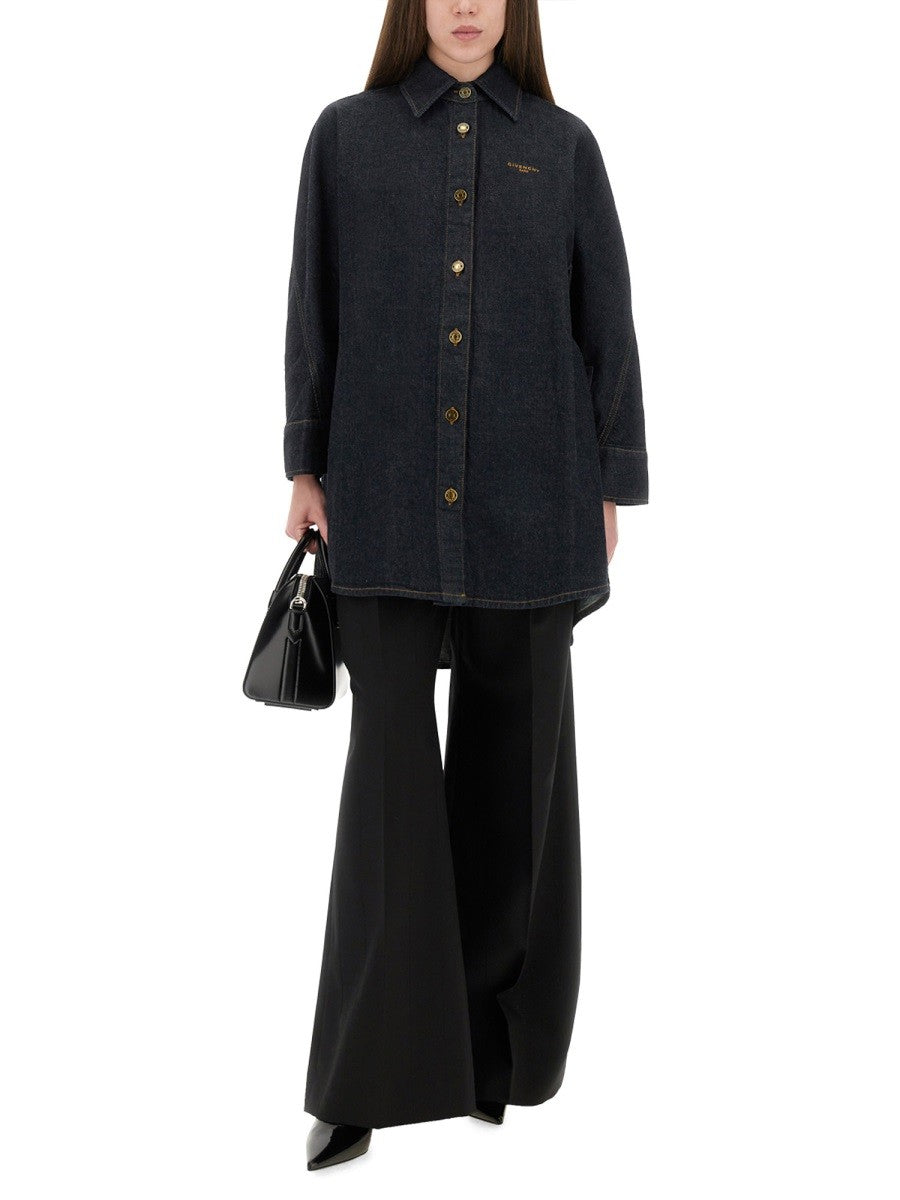 Givenchy DENIM SHIRT WITH EMBROIDERY