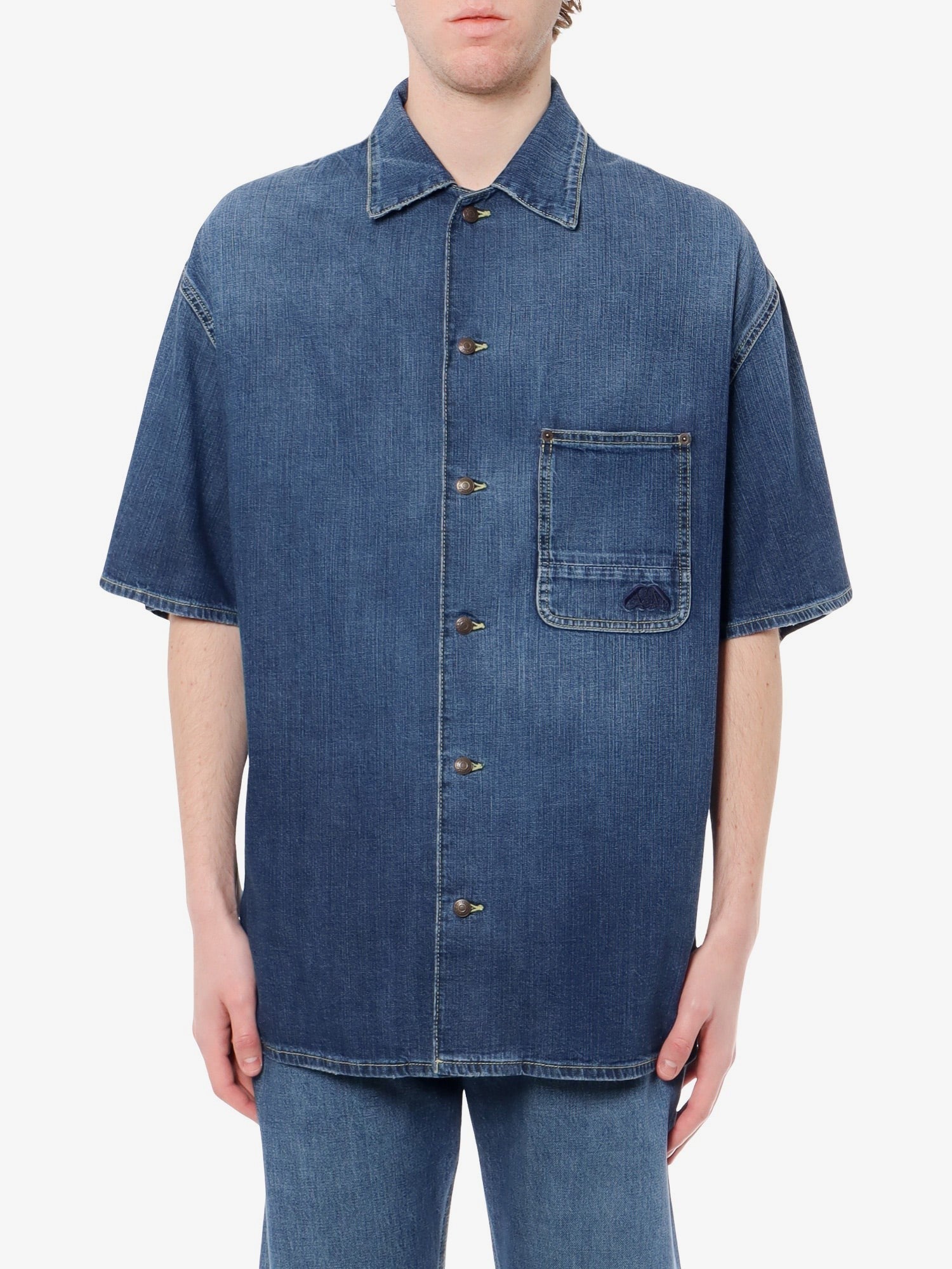 Alexander Mcqueen Chemise en jean avec détail logo