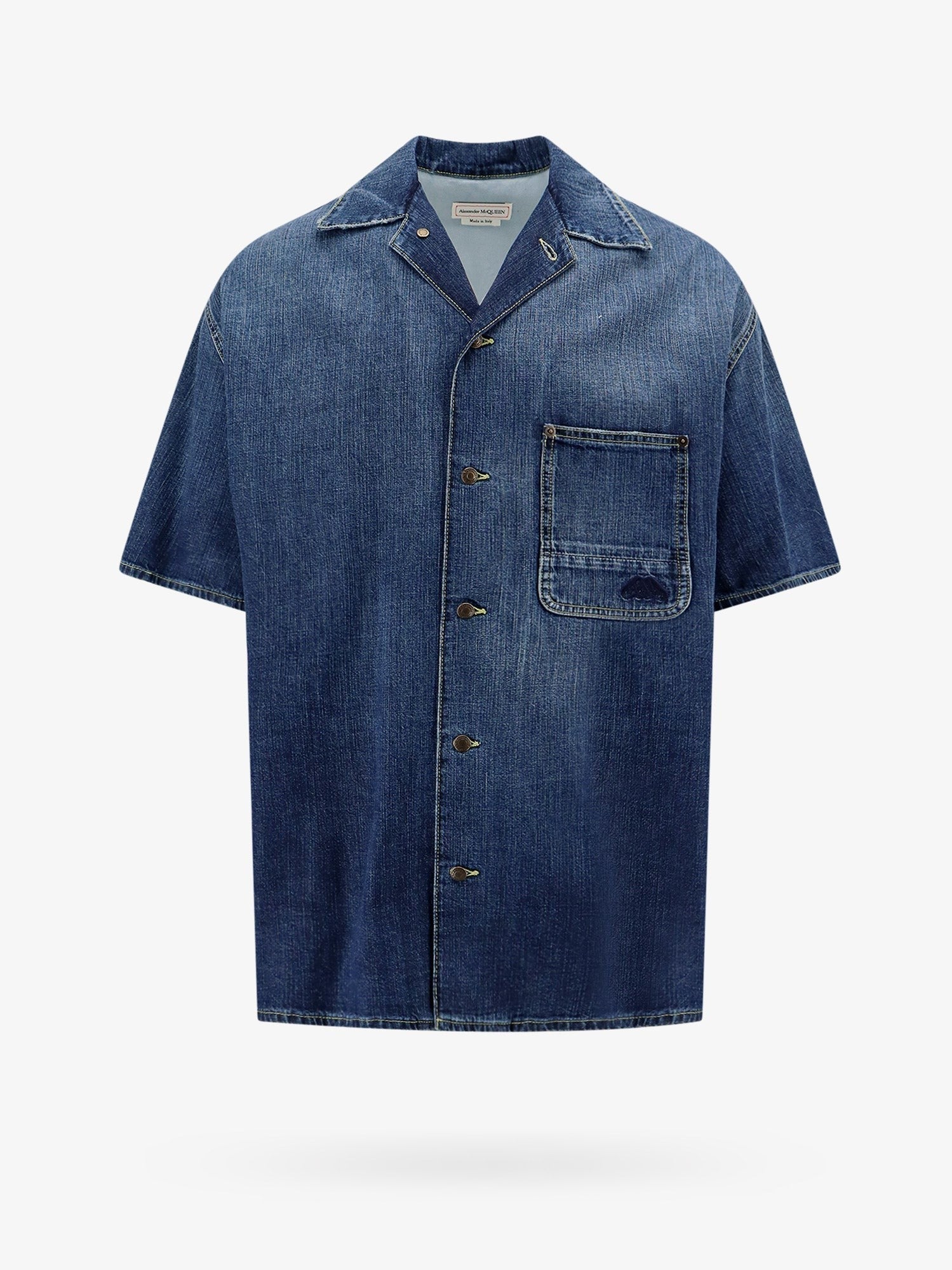 Alexander Mcqueen Chemise en jean avec détail logo