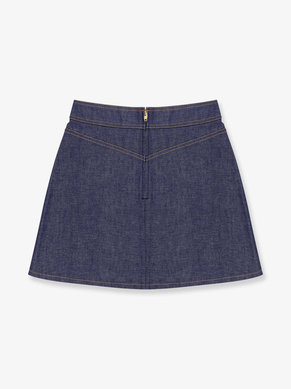 Celine Džínová mini sukně áčkového střihu