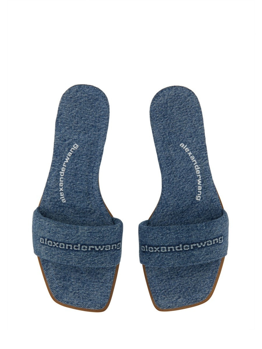 ALEXANDER WANG★デニムVYスリッパ Vy slide Sandal in Denim in VINTAGE MEDIUM INDIGO