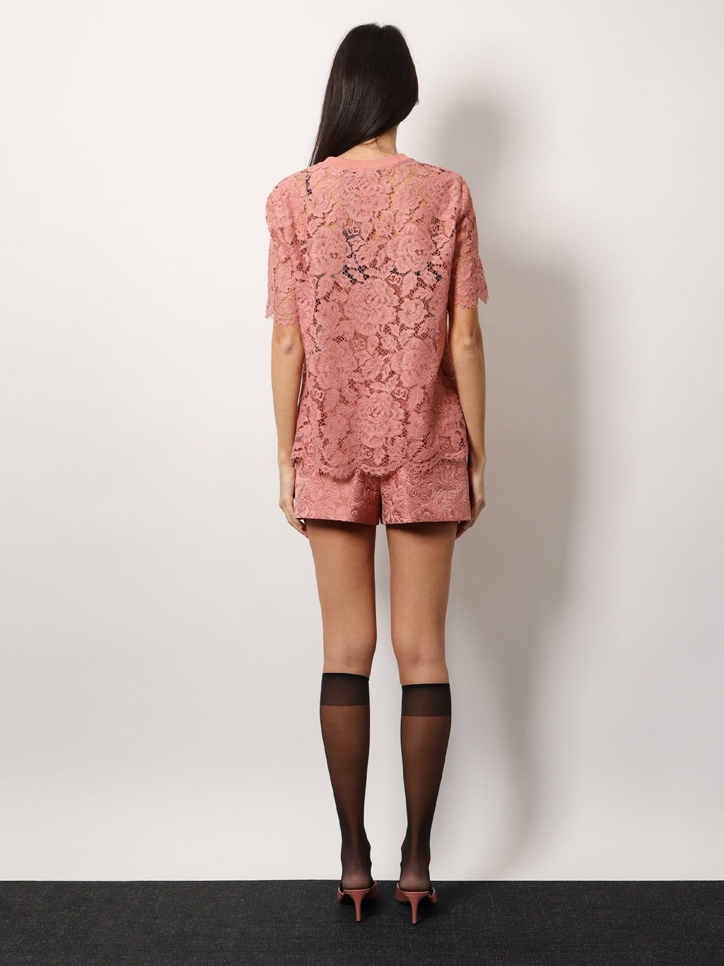 Dolce & Gabbana Krajkový top s květinovým motivem Dg