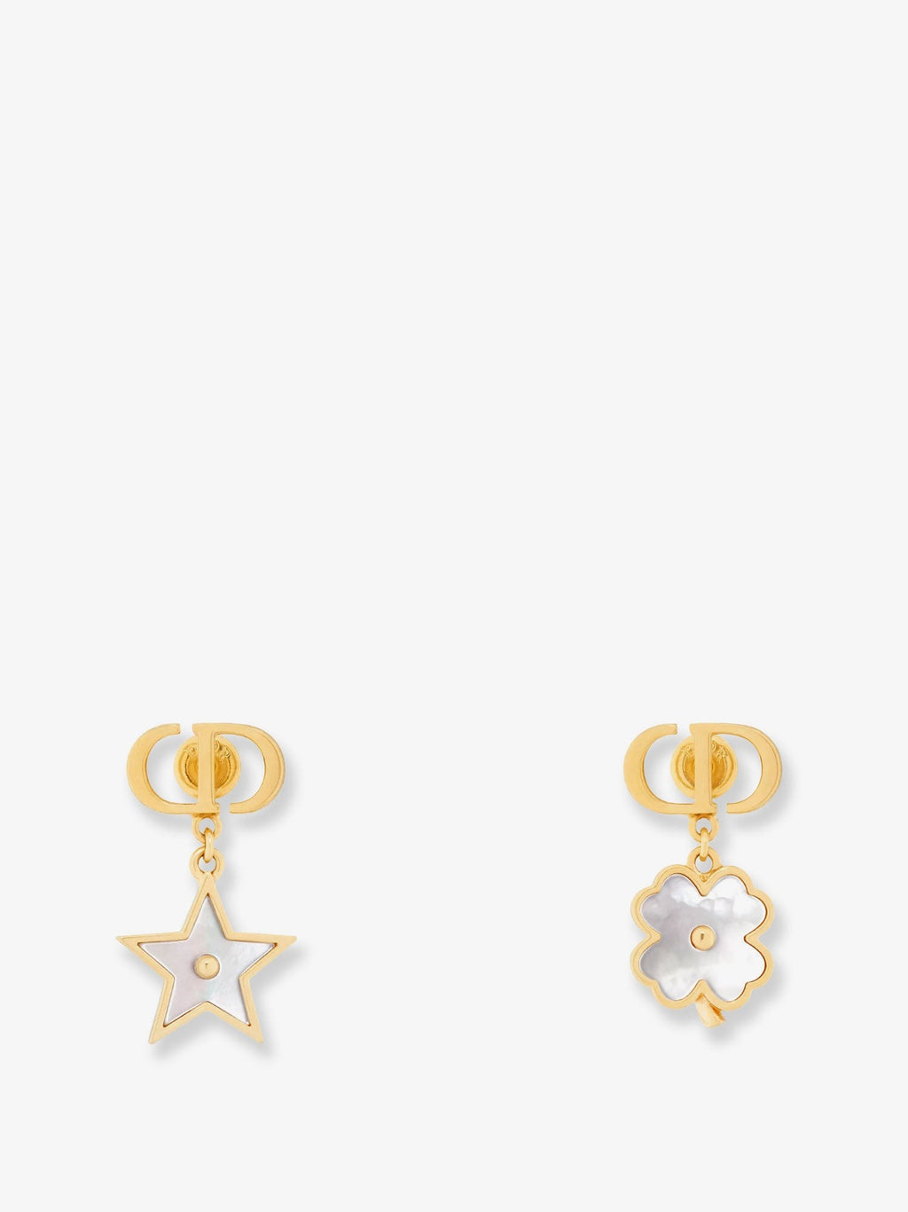 Dior Destiny metal and mother of pearl earrings
