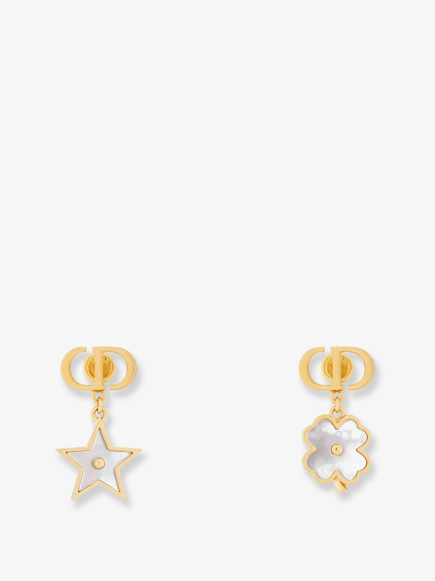Dior Destiny metal and mother of pearl earrings
