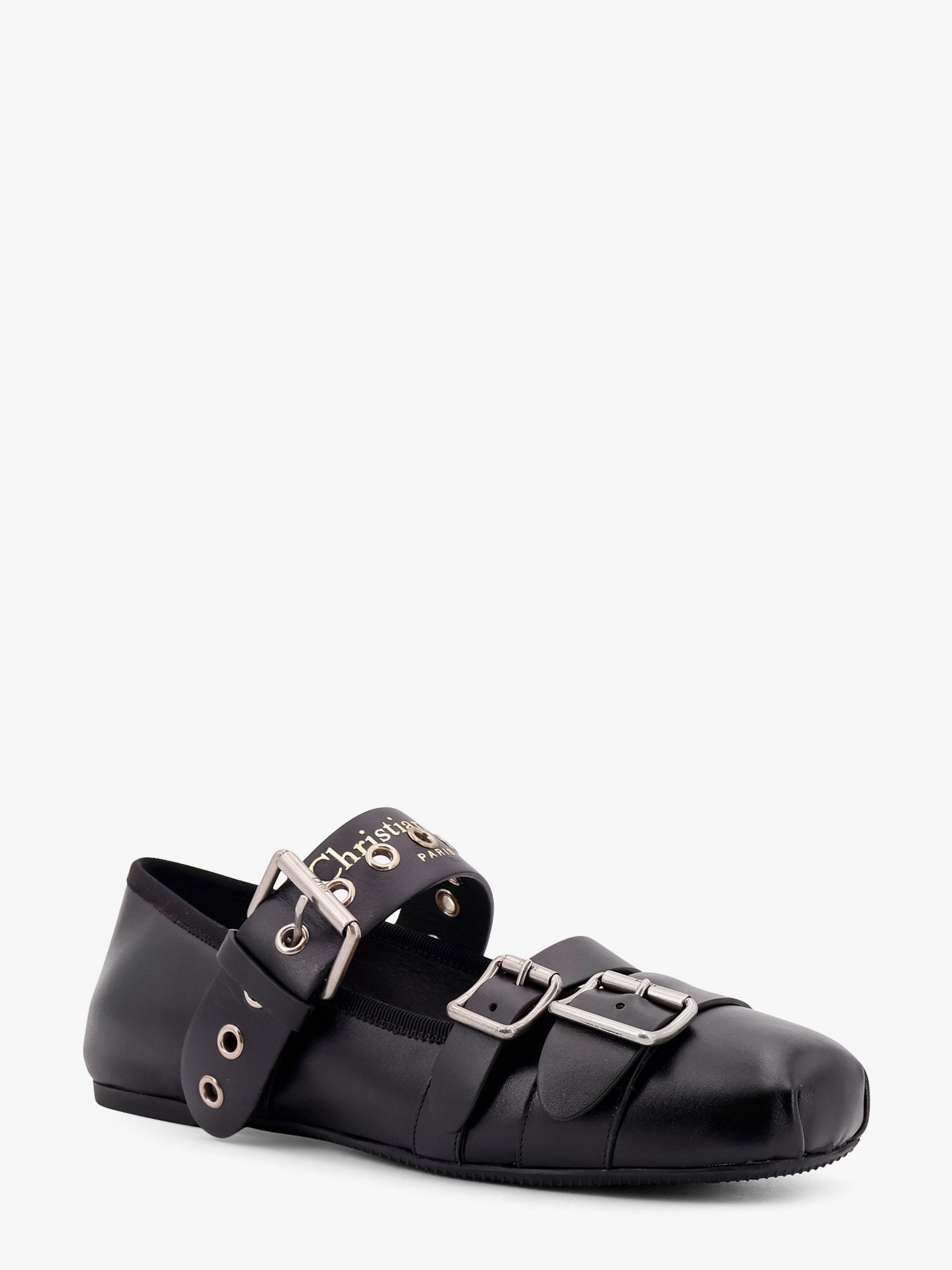 Dior punk leather ballerinas