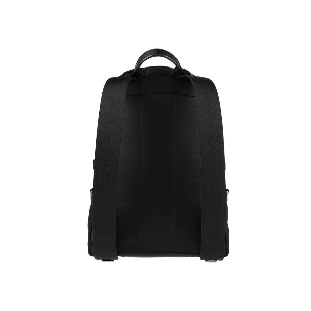Adjustable shoulder straps and top handle of the Dolce & Gabbana Family Patch black backpack