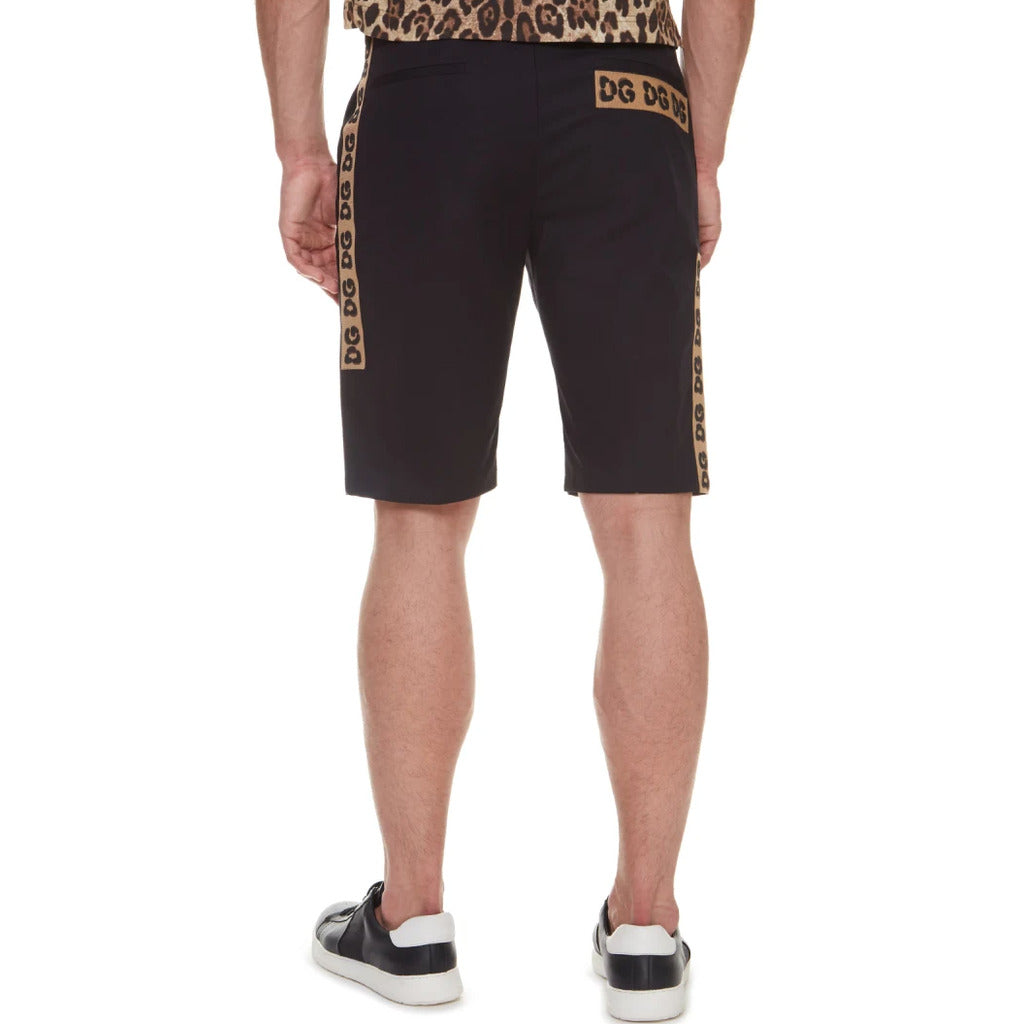 Back view of the Dolce & Gabbana black shorts showcasing pocket details
