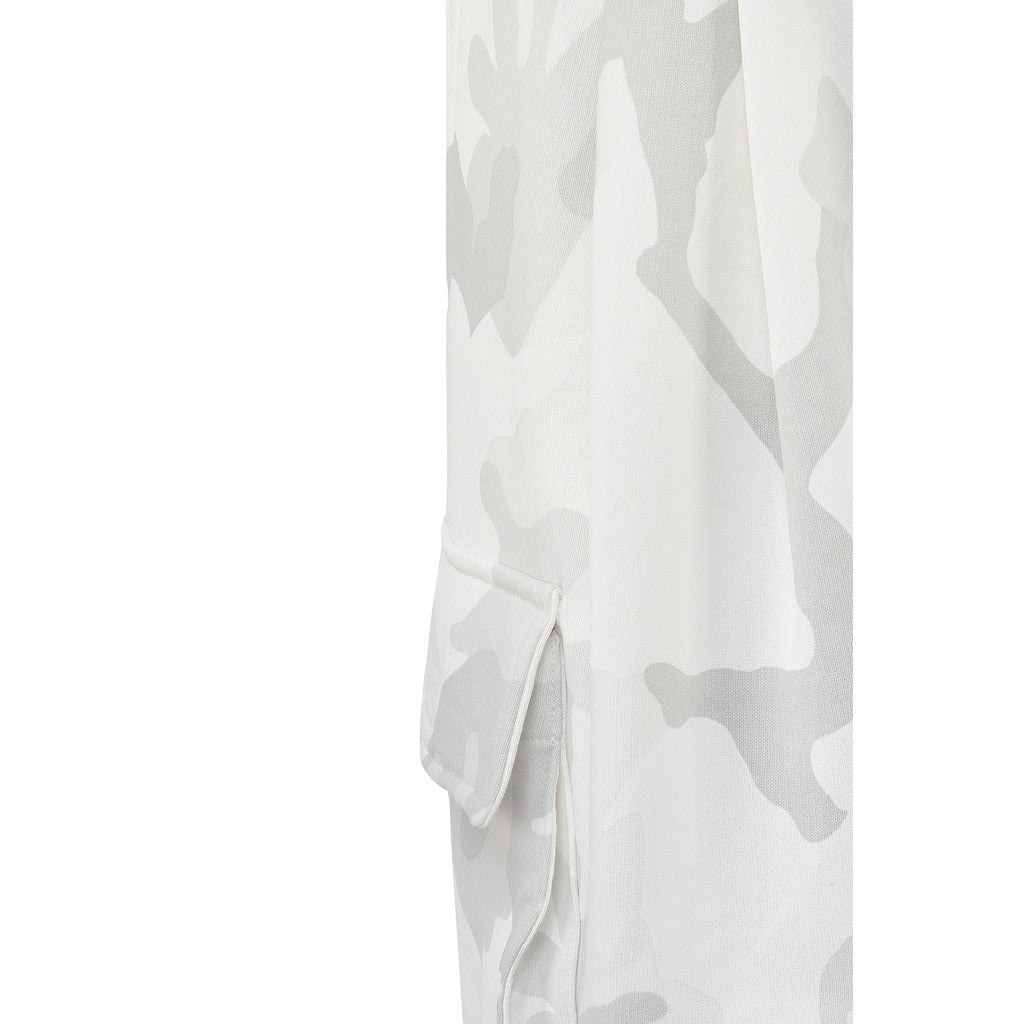 Detail of a cargo pocket on the Dolce & Gabbana greyscale camouflage shorts
