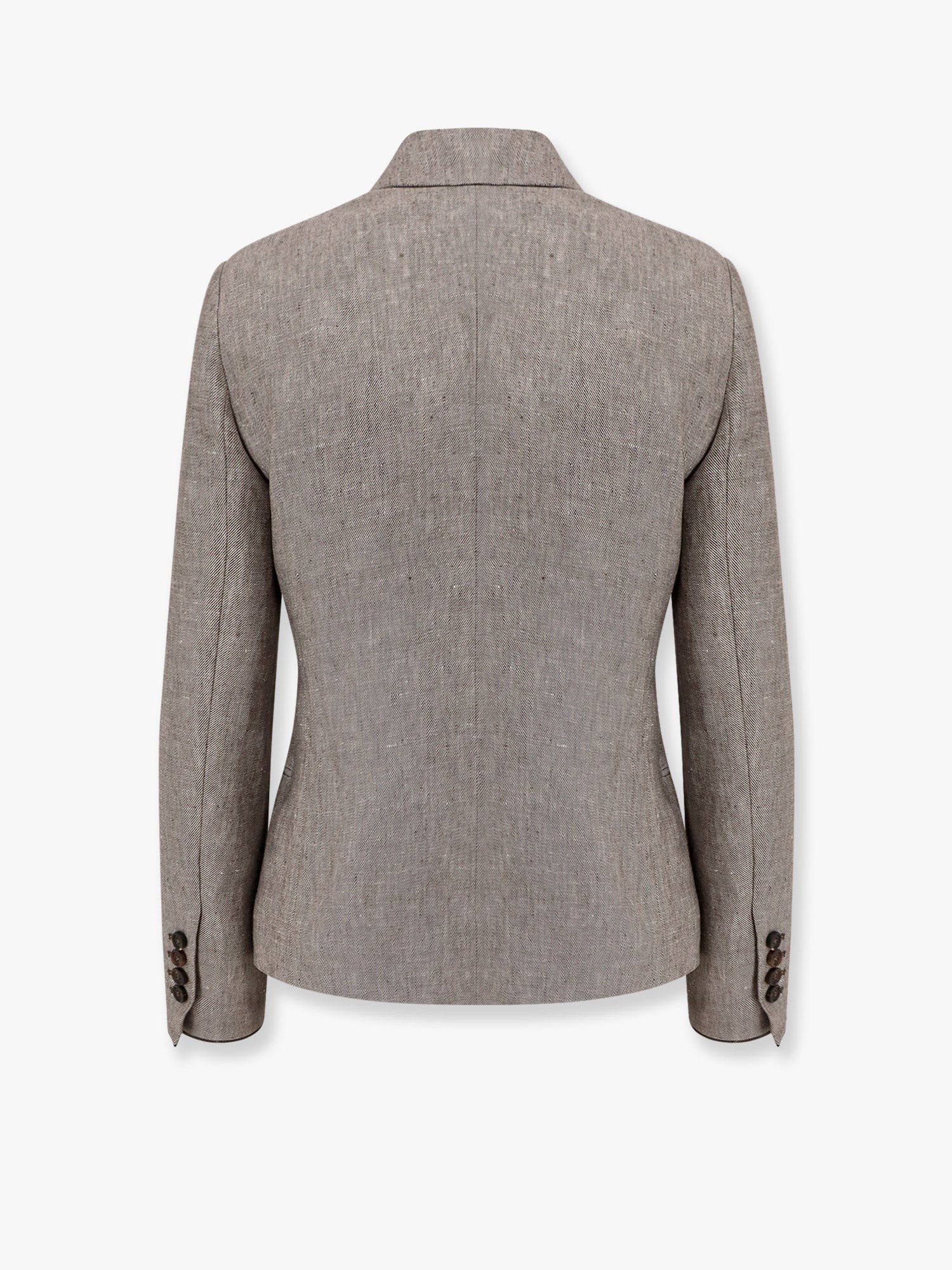 Brunello Cucinelli Zweireihiger Blazer aus Hanf und Leinen