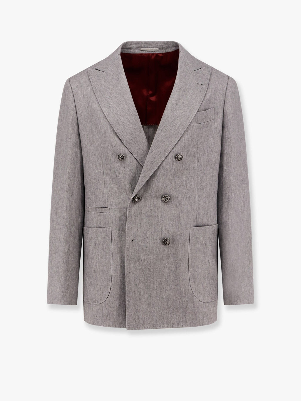 Brunello Cucinelli Blazer de linho trespassado
