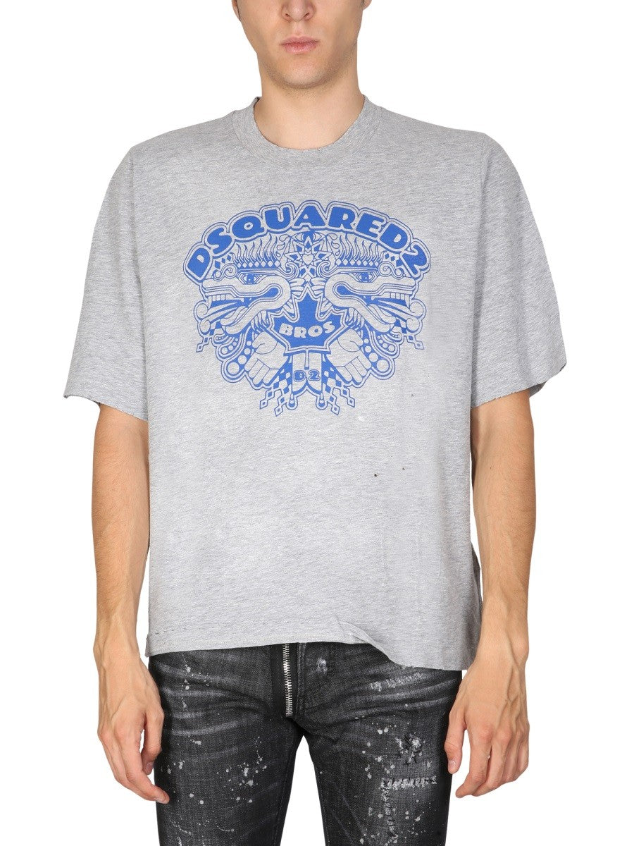 Dsquared2 DRAGON BROS FOOTBALL T-SHIRT
