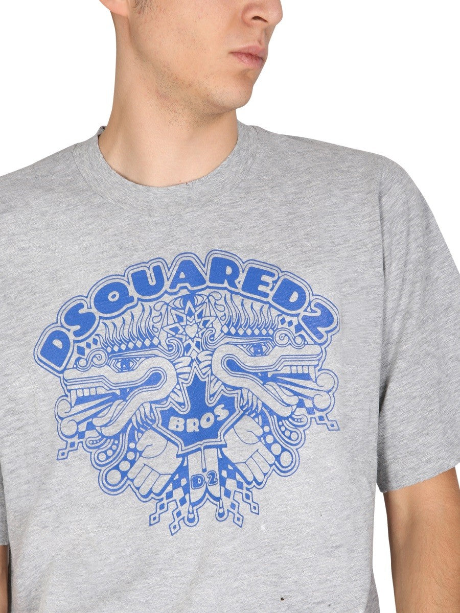 Dsquared2 DRAGON BROS FOOTBALL T-SHIRT