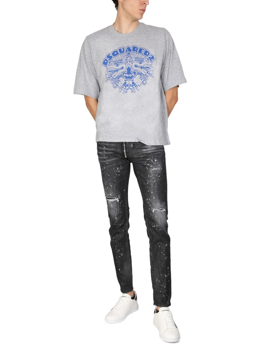 Dsquared2 DRAGON BROS FOOTBALL T-SHIRT