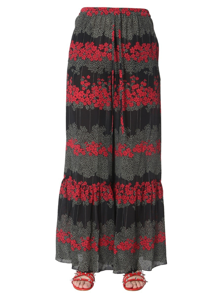 Red Valentino DREAMING PEONY PRINT TROUSERS