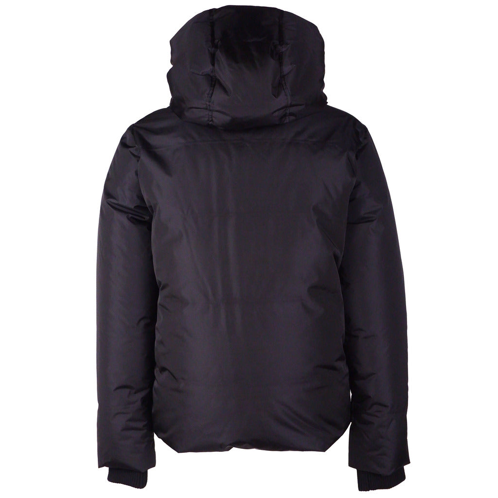 Back view of the Dsquared2 black nylon down puffer jacket