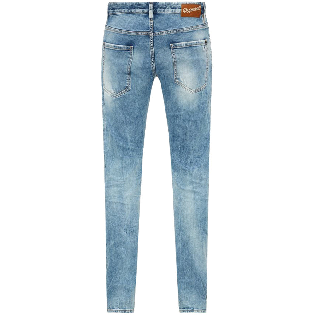 Back view of Dsquared2 Cool Guy light wash jeans
