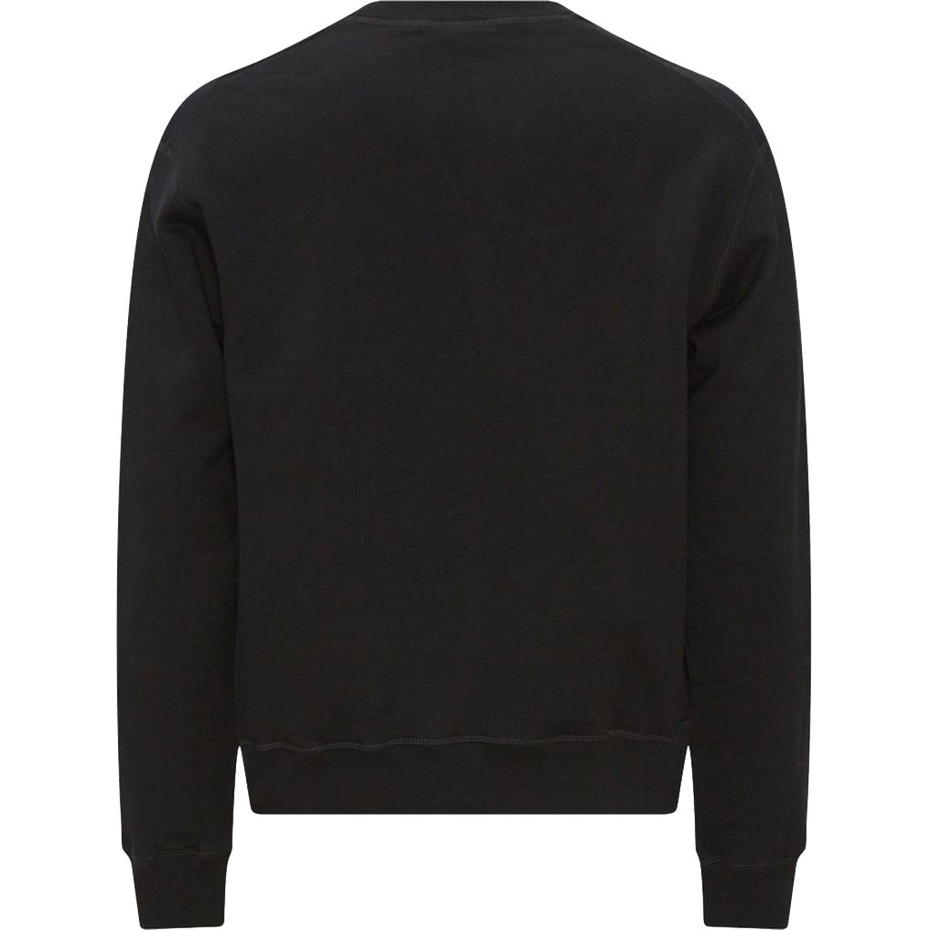 Back view of the Dsquared2 ICON black cotton sweatshirt
