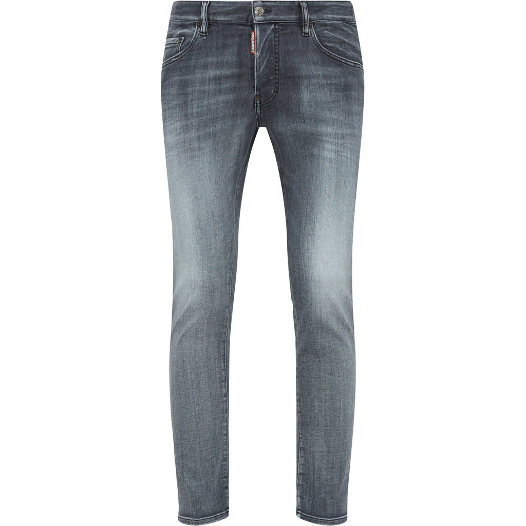 Dsquared2 grey skater fit stretch jeans front view