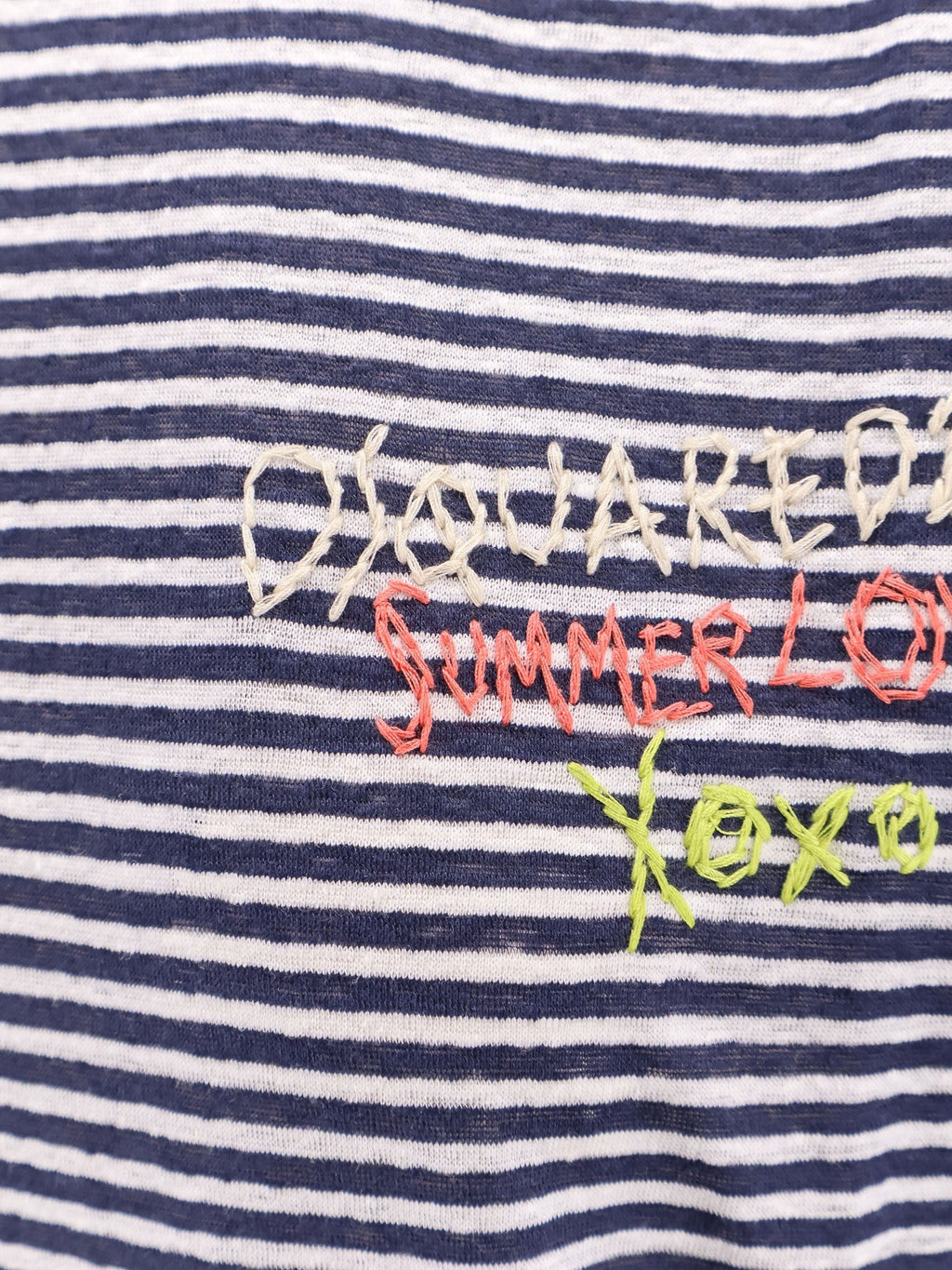 Dsquared2 Summer Lovers λινή μπλούζα