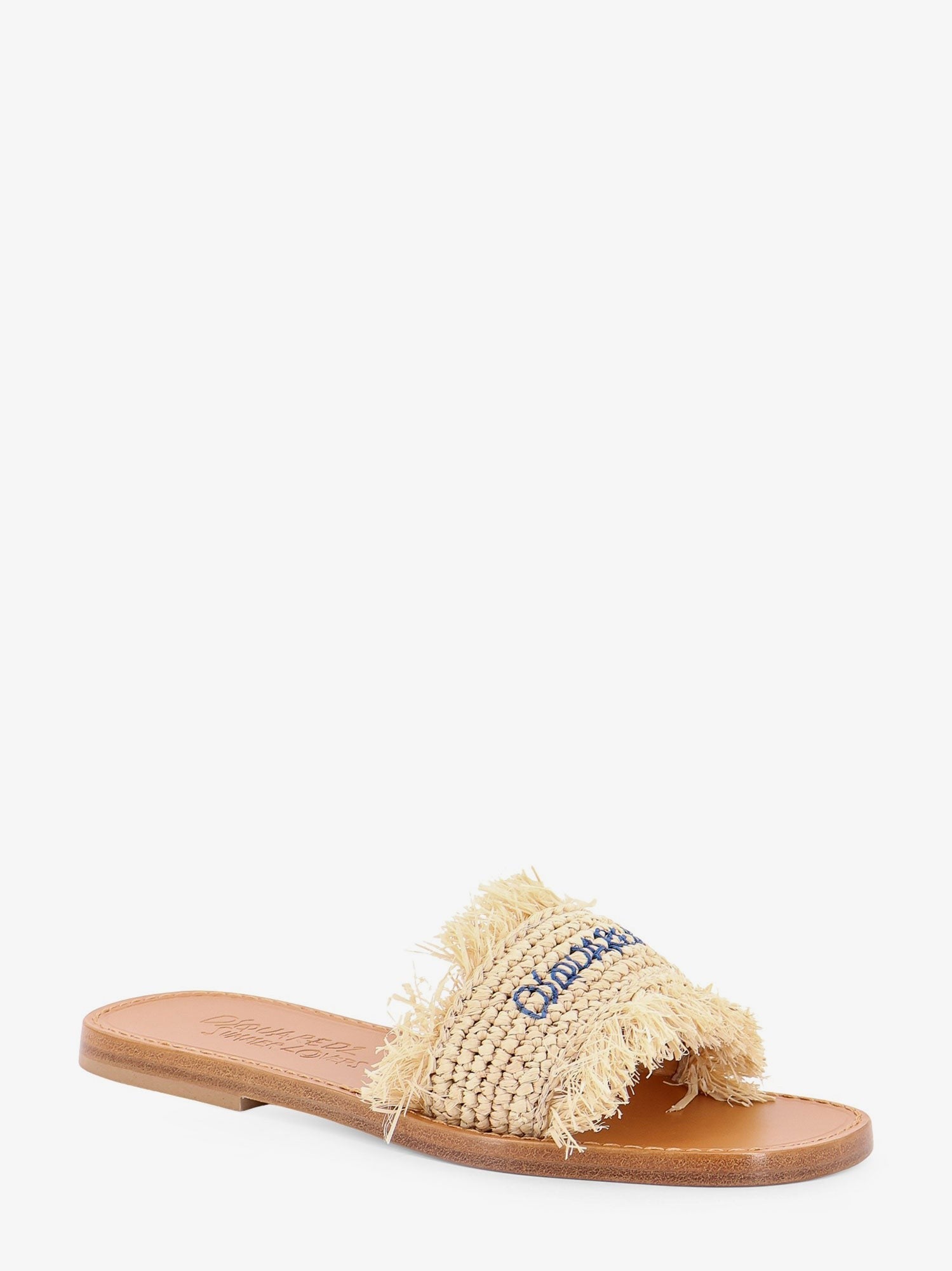 Dsquared2 Summer Lovers Natural rafia flat sandals