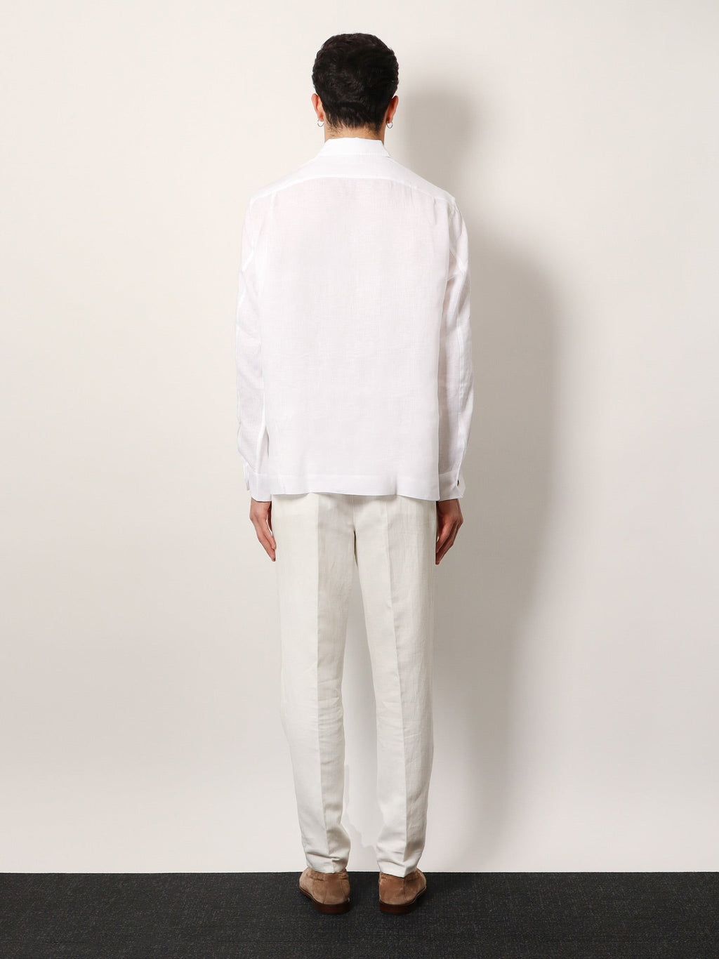 Brunello Cucinelli Camisa de linho de corte folgado