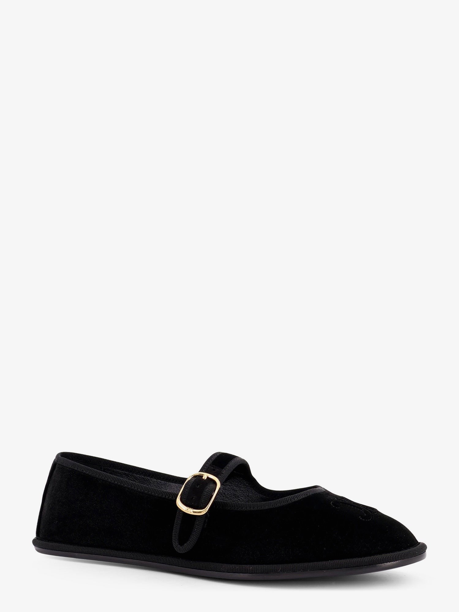 Celine EveTriomphe velvet Mary Jane ballerinas