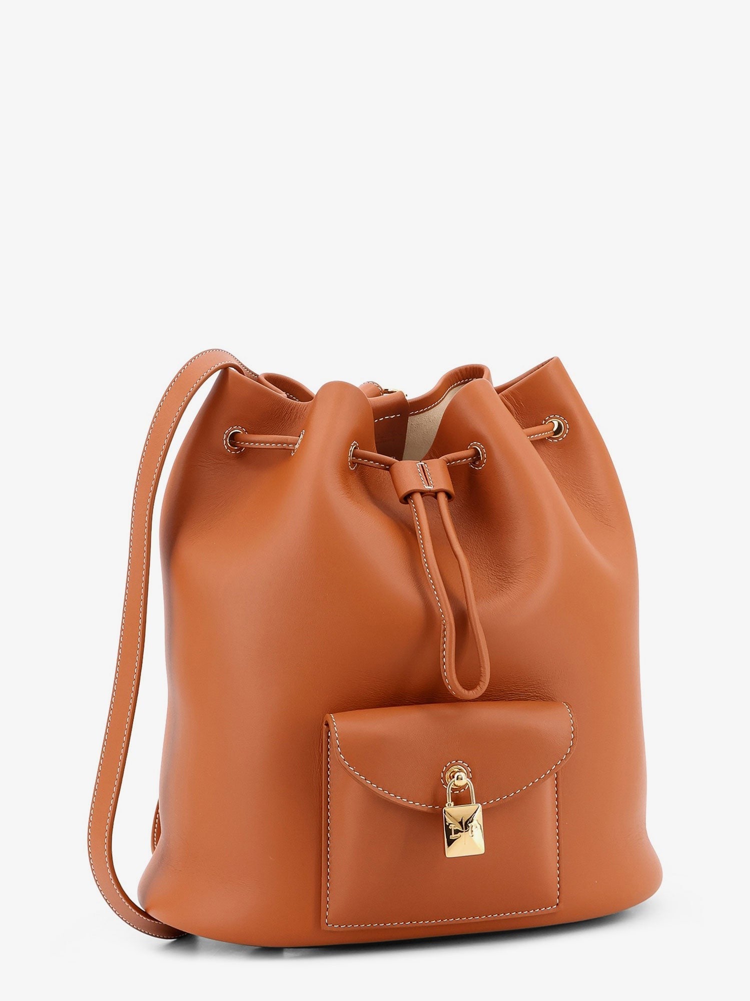 Loro Piana Extra Drawstring L27 leather backpack