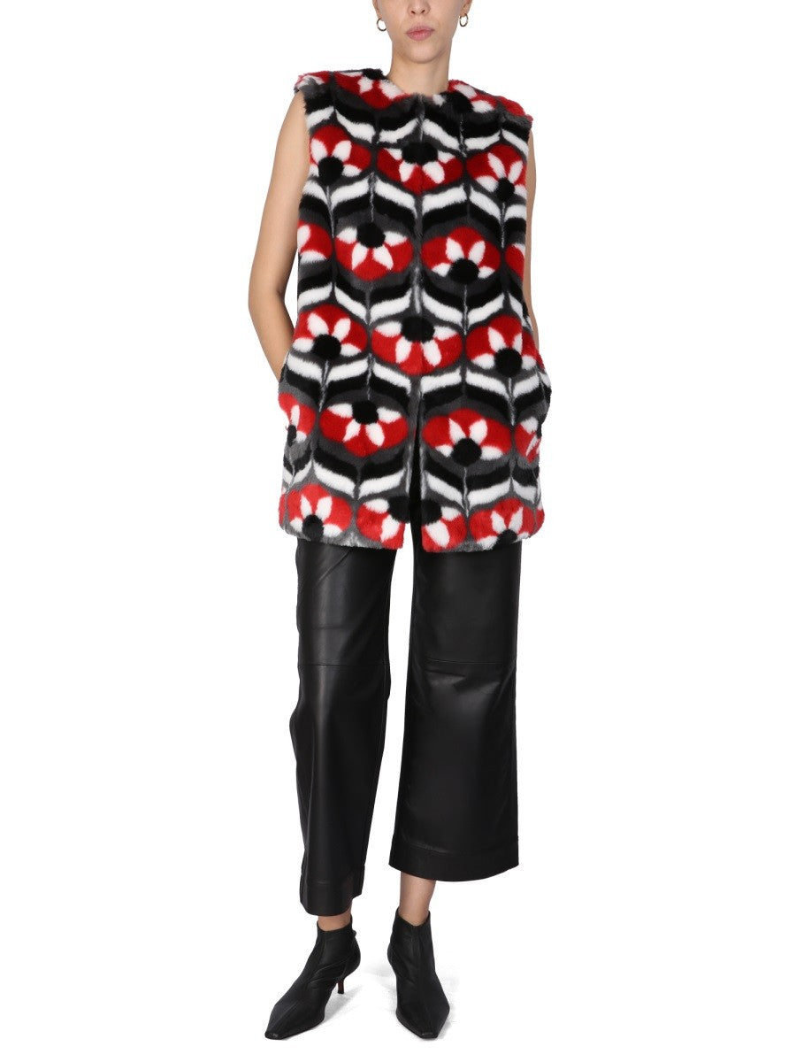 Boutique Moschino VEST VAN IMITATIEBONT