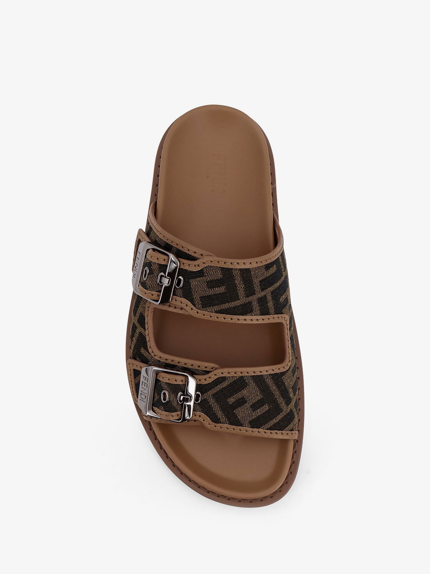 Fendi Feel sandály ze žakárové látky FF